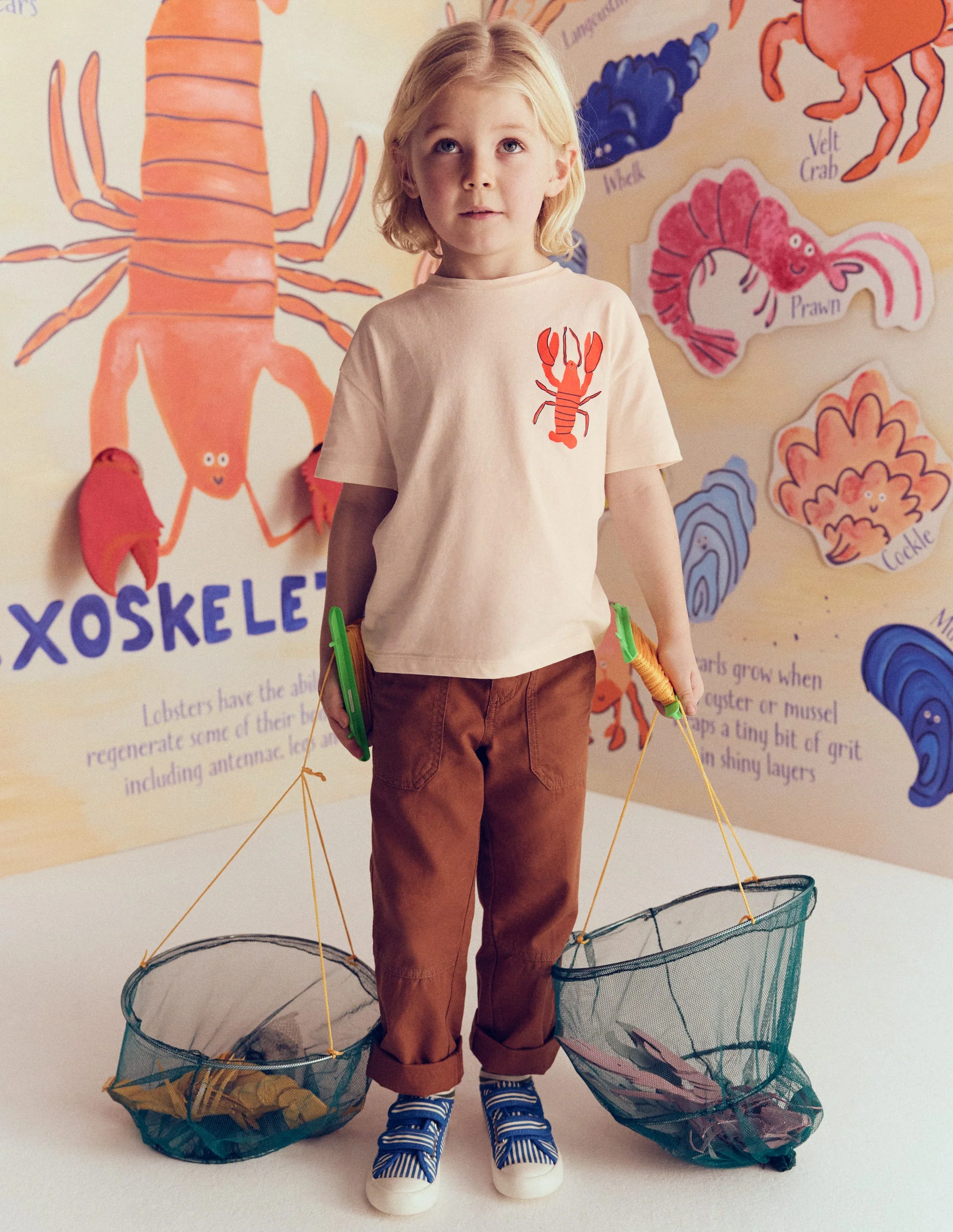 Front & Back Graphic T-shirt-Oatmeal Crustaceans - Image 5