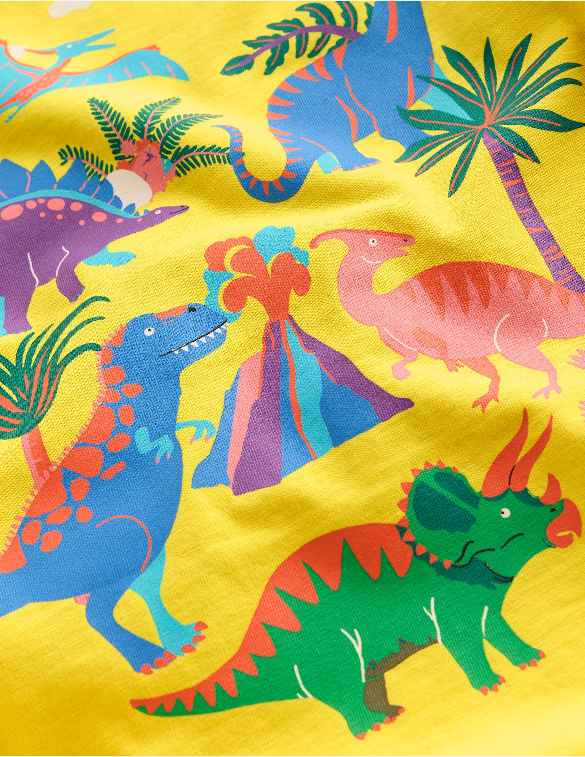Front & Back Graphic T-shirt-Pineapple Yellow Dino - Image 3