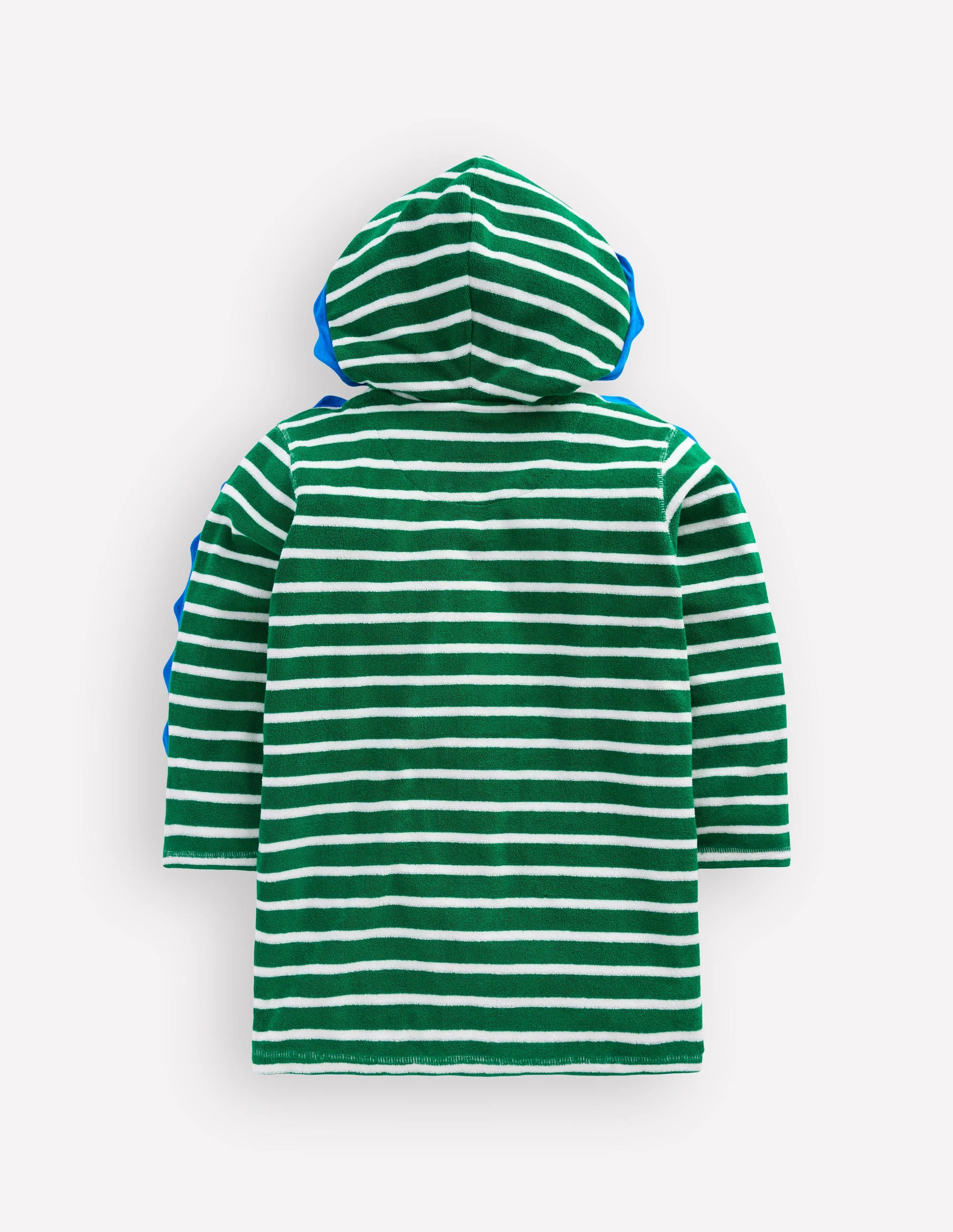 Fun Towelling Zip-up Throw On-Chameleon Green Stripe - Image 5