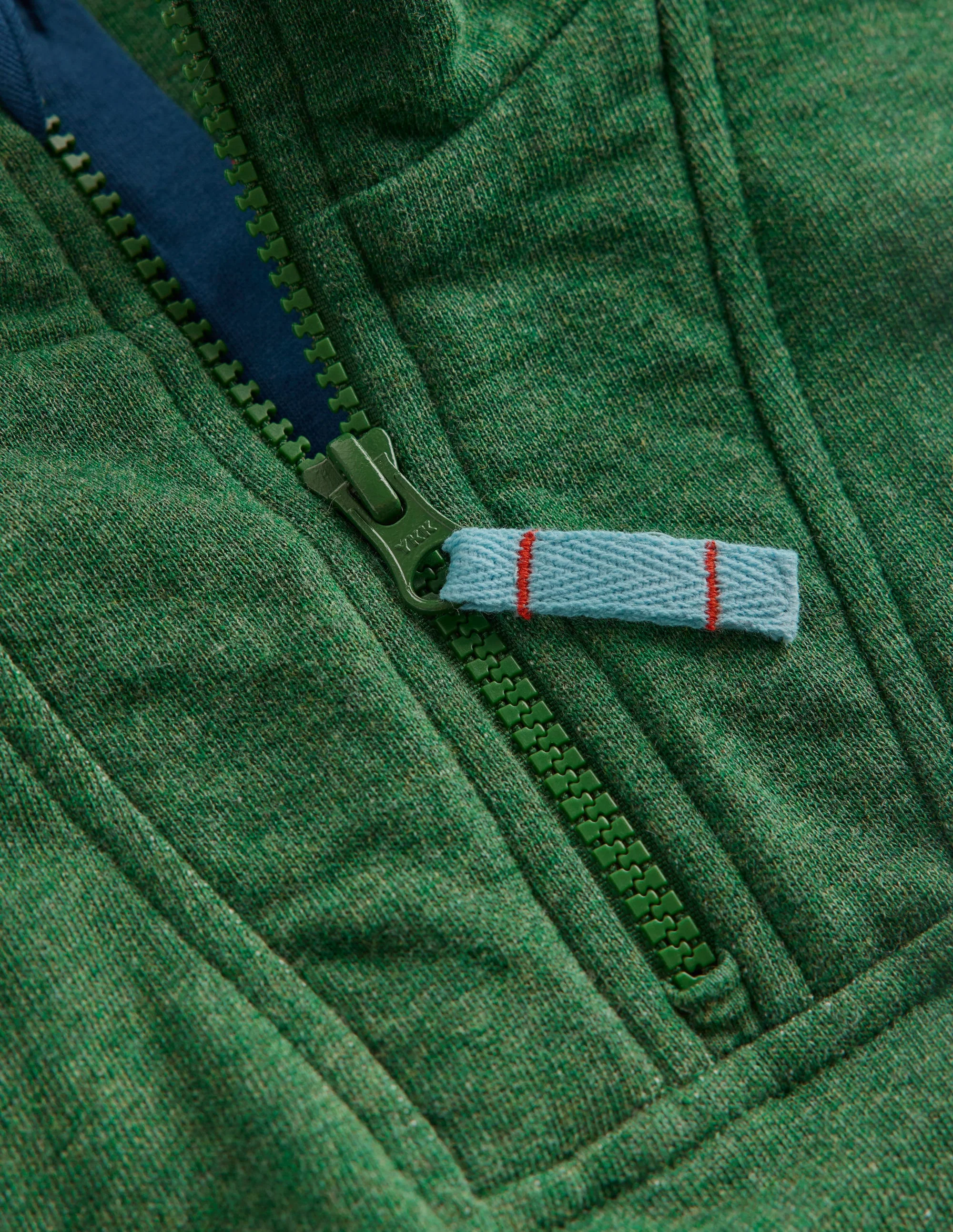 Half-Zip Sweatshirt-Green Marl - Image 3