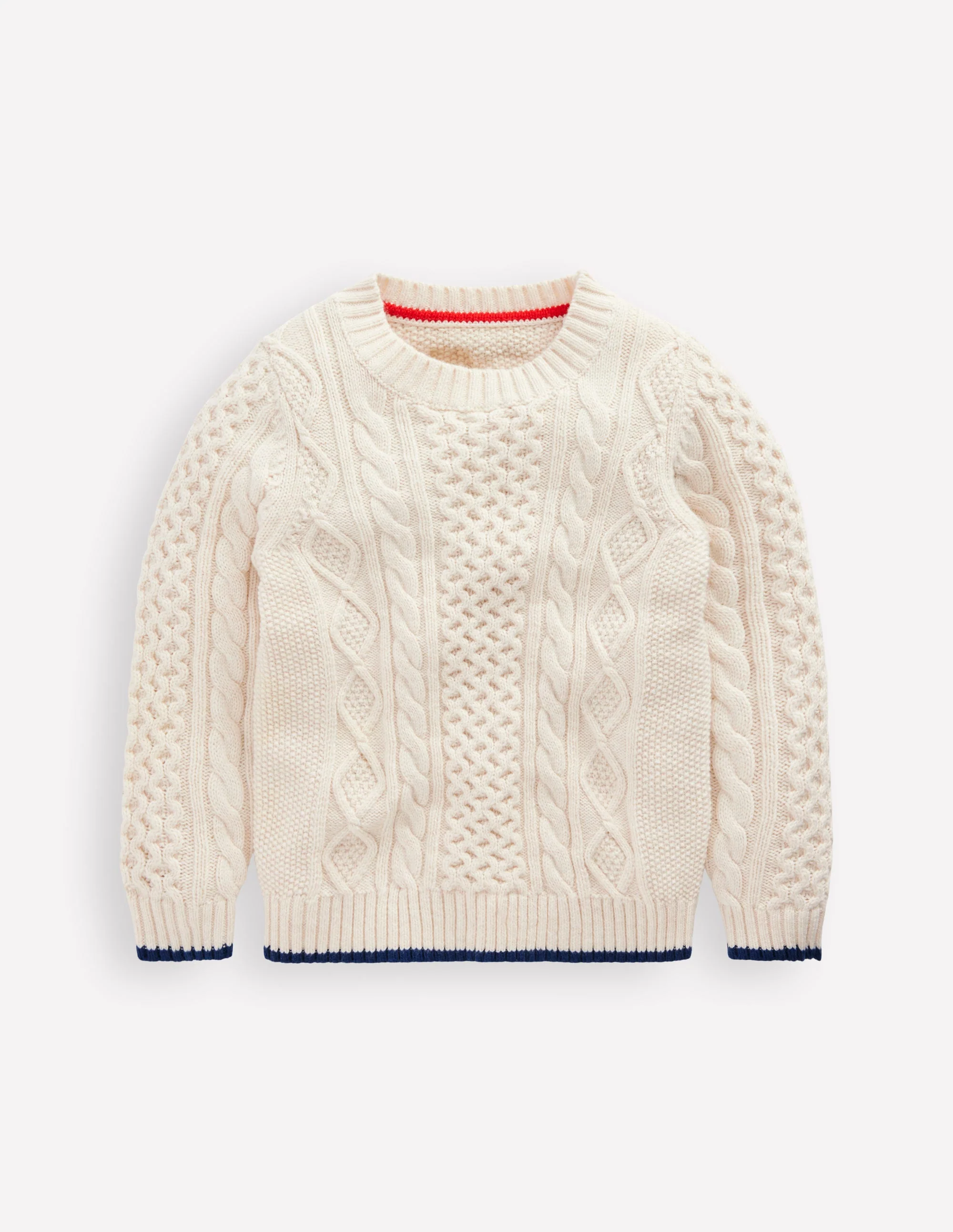 Heritage Cable Sweater-Ecru Marl - Image 8