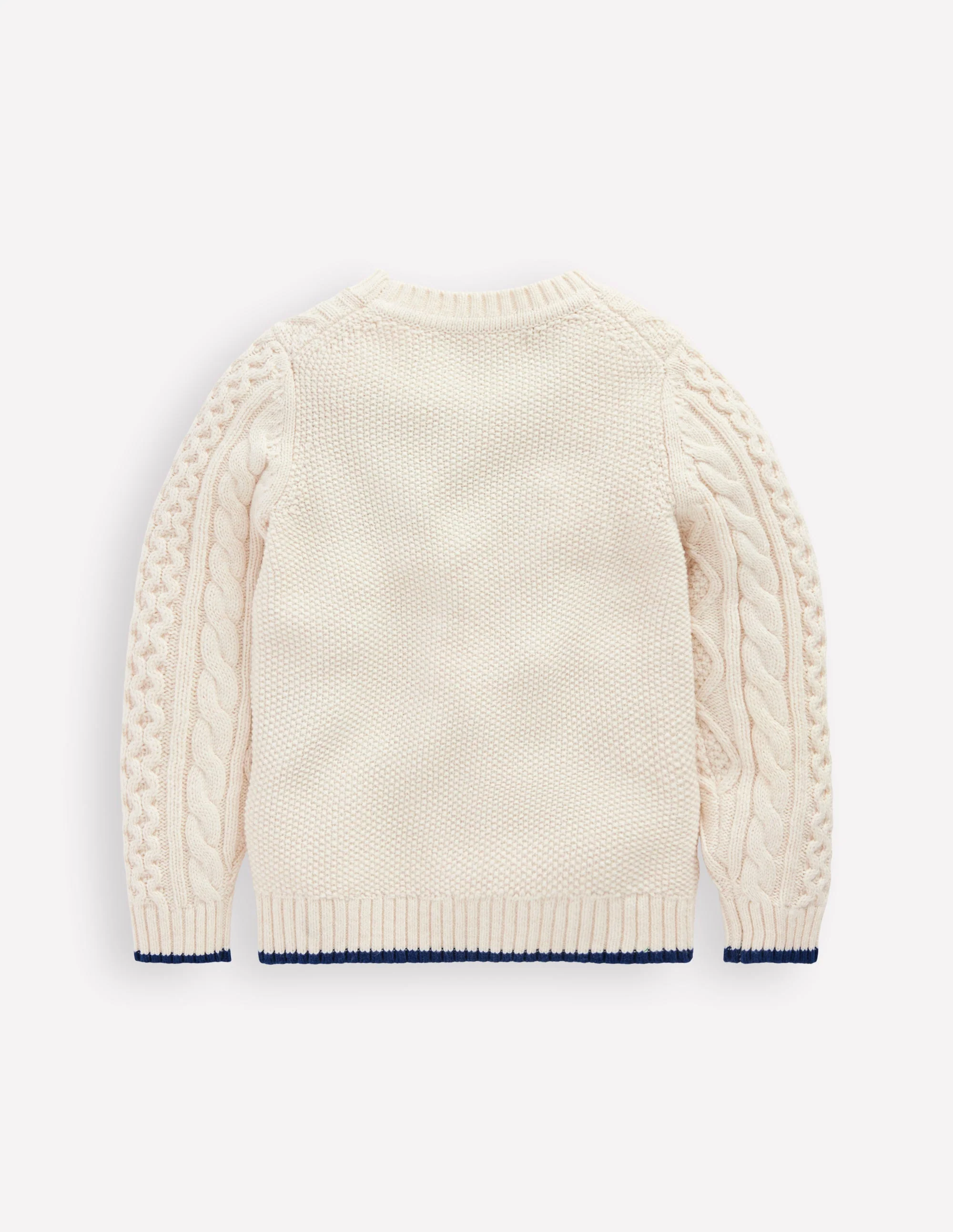 Heritage Cable Sweater-Ecru Marl - Image 9