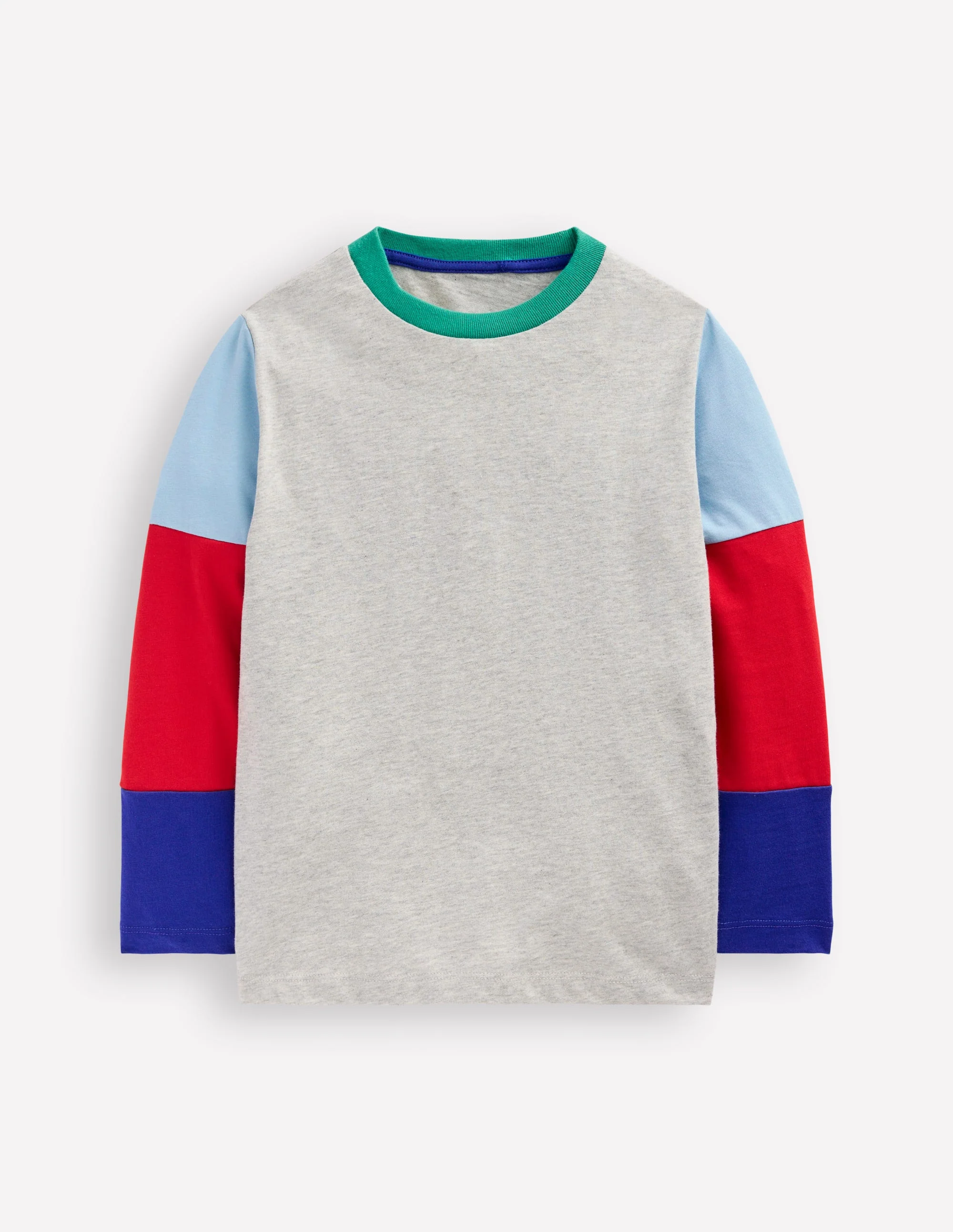 Long Sleeve Hotchpotch T-shirt-Grey