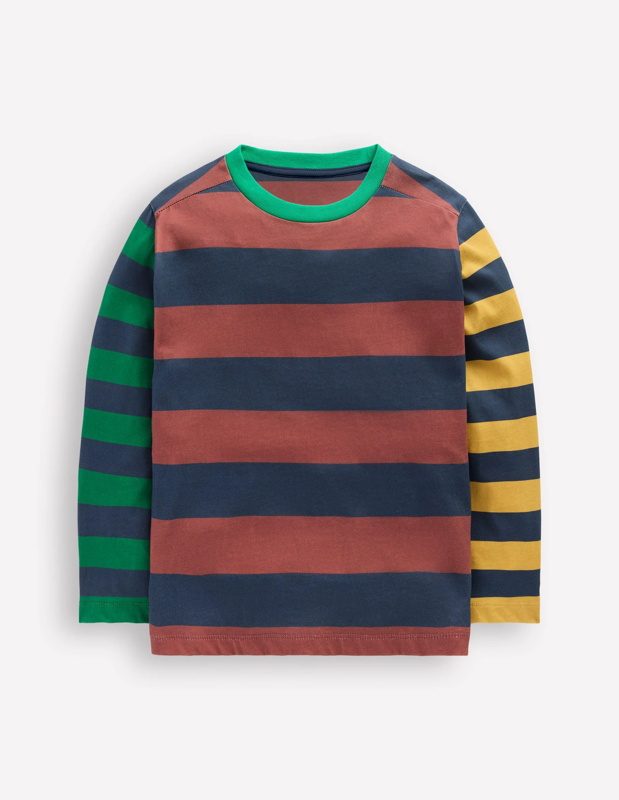 Long Sleeve Hotchpotch T-shirt-Navy Multi