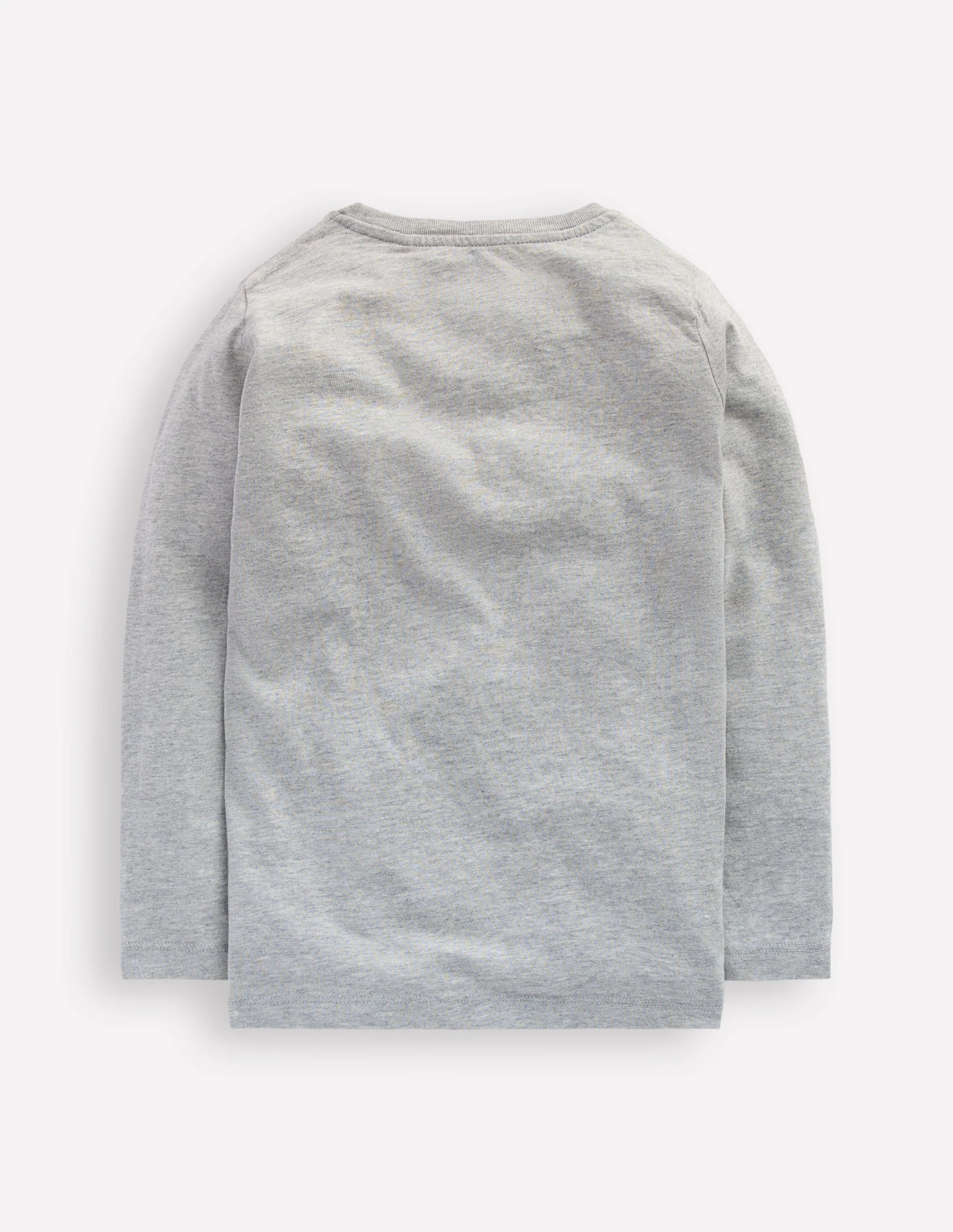 Long Sleeve Novelty 3D T-Shirt-Grey Marl Owl - Image 2