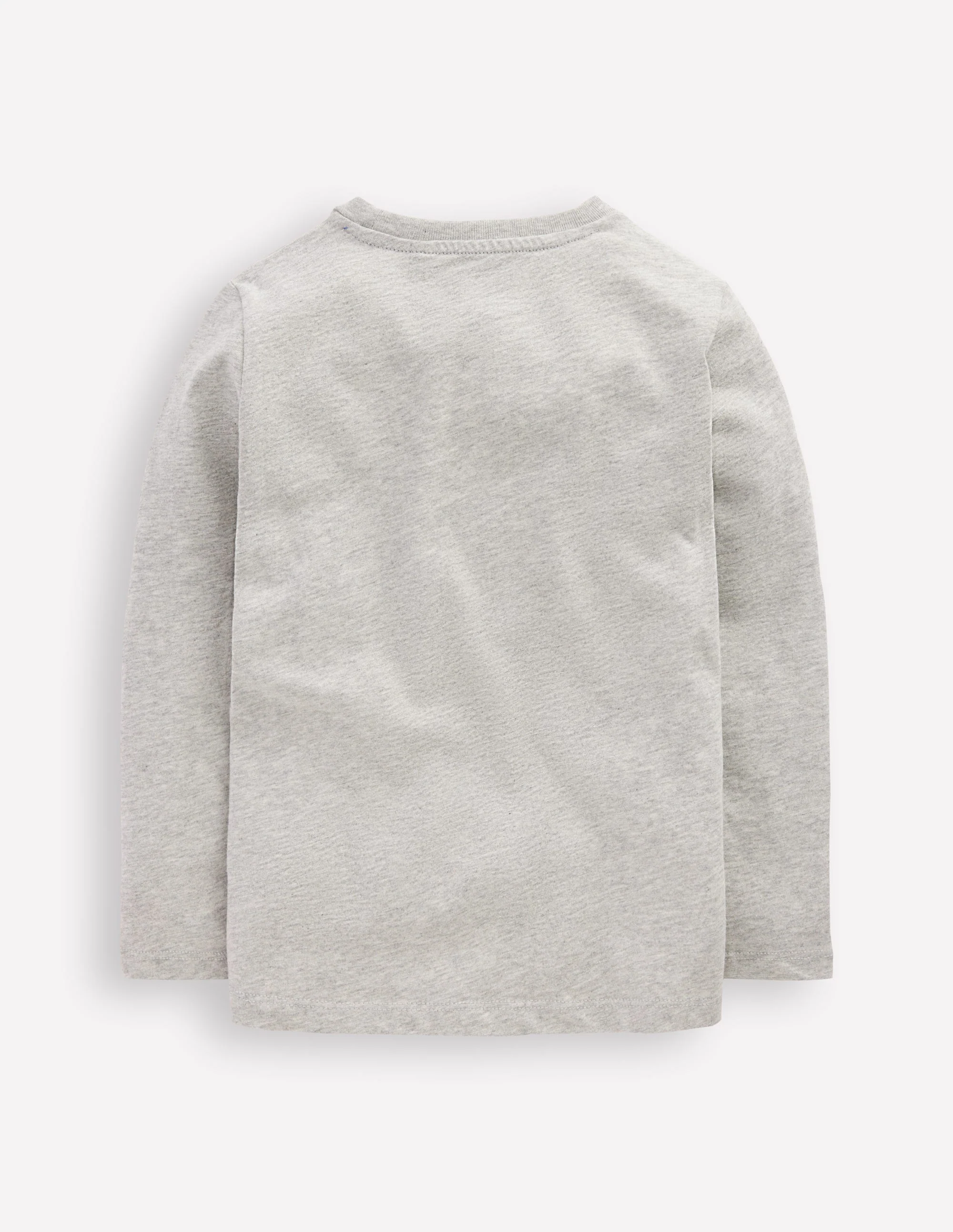 Long Sleeve Printed T-shirt-Grey Marl Space - Image 2