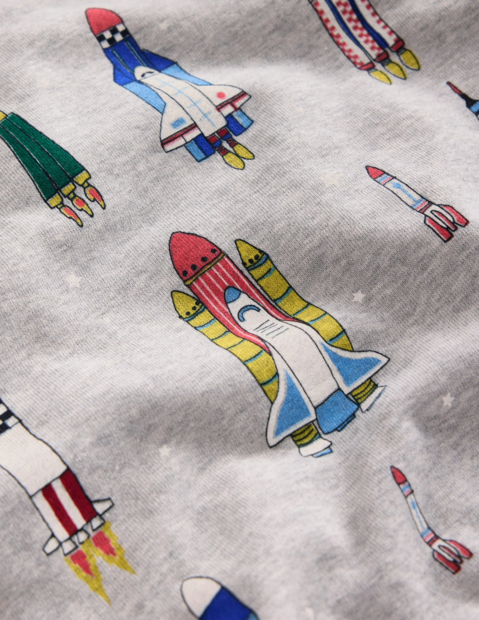 Printed Sweatshirt-Grey Marl Rockets - Image 3