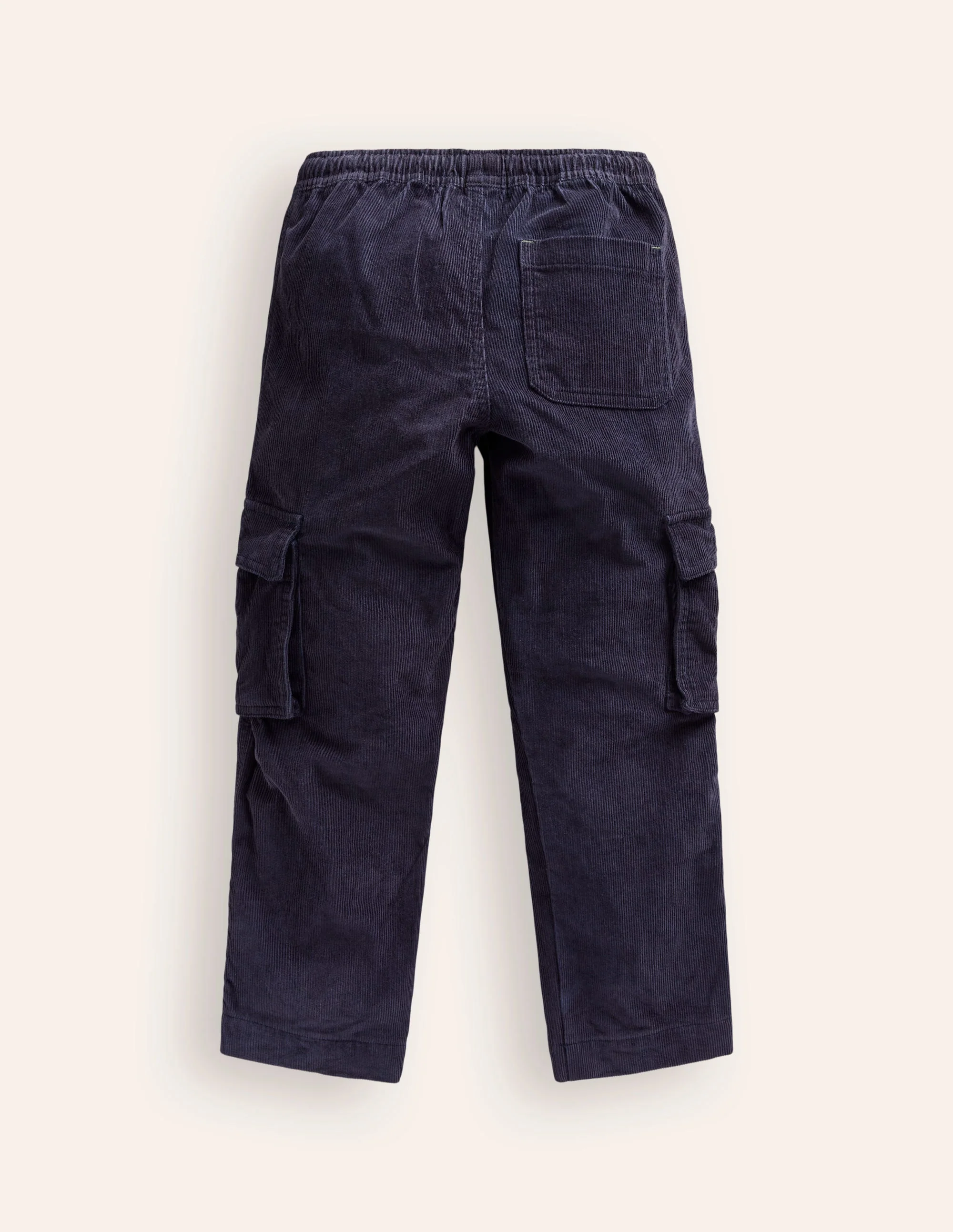 Pull-on Cord Cargo Pants-French Navy - Image 2