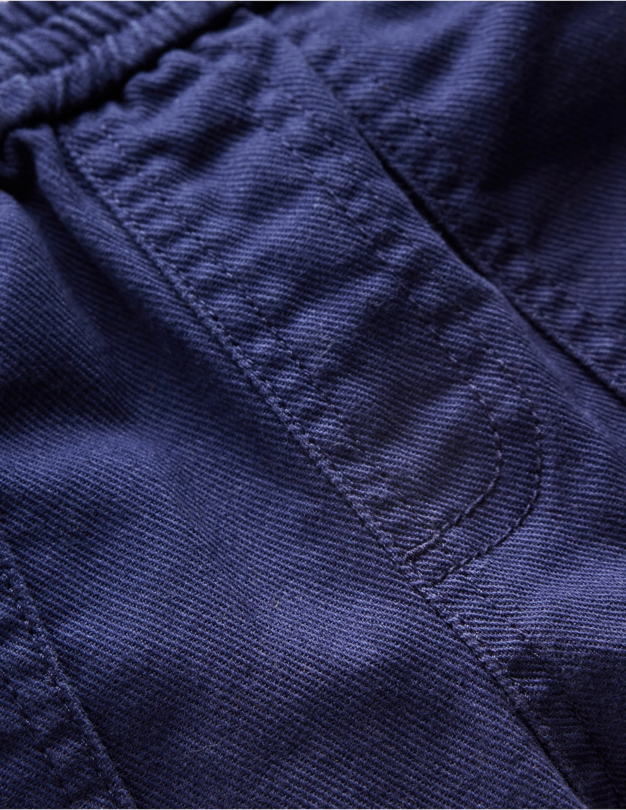 Pull-on Cotton Pants-Navy - Image 3