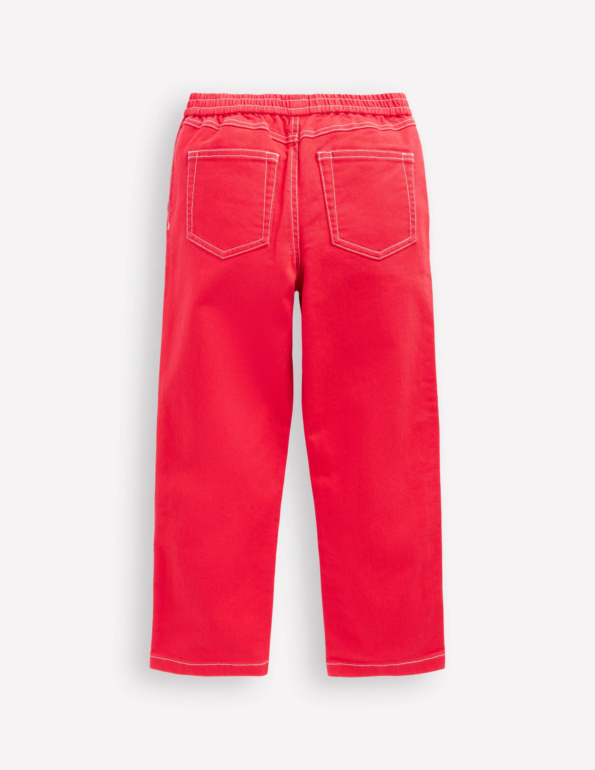 Pull-on Cotton Pants-Strawberry Tart Red - Image 2