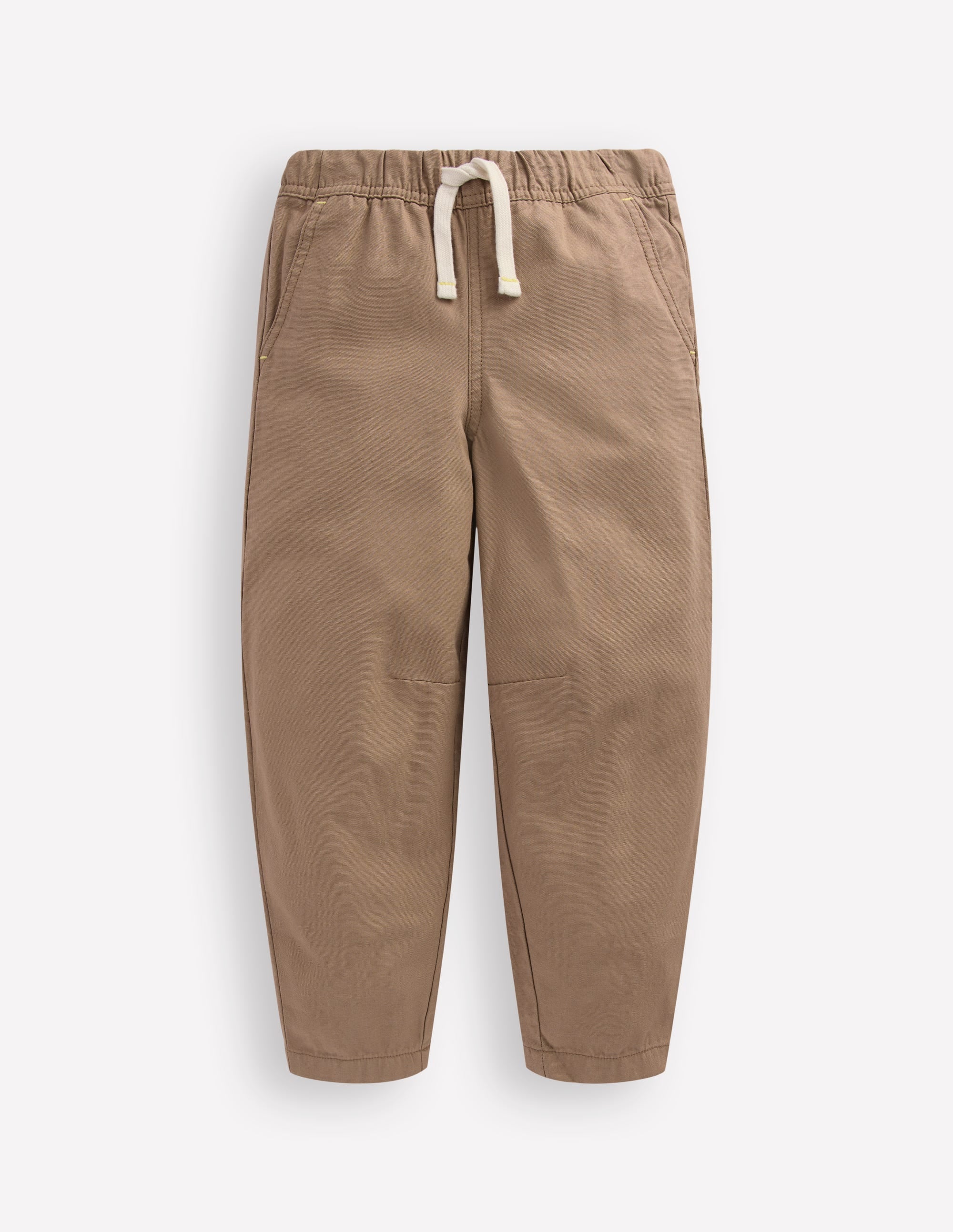 Pull-on Relaxed Pants-Greige