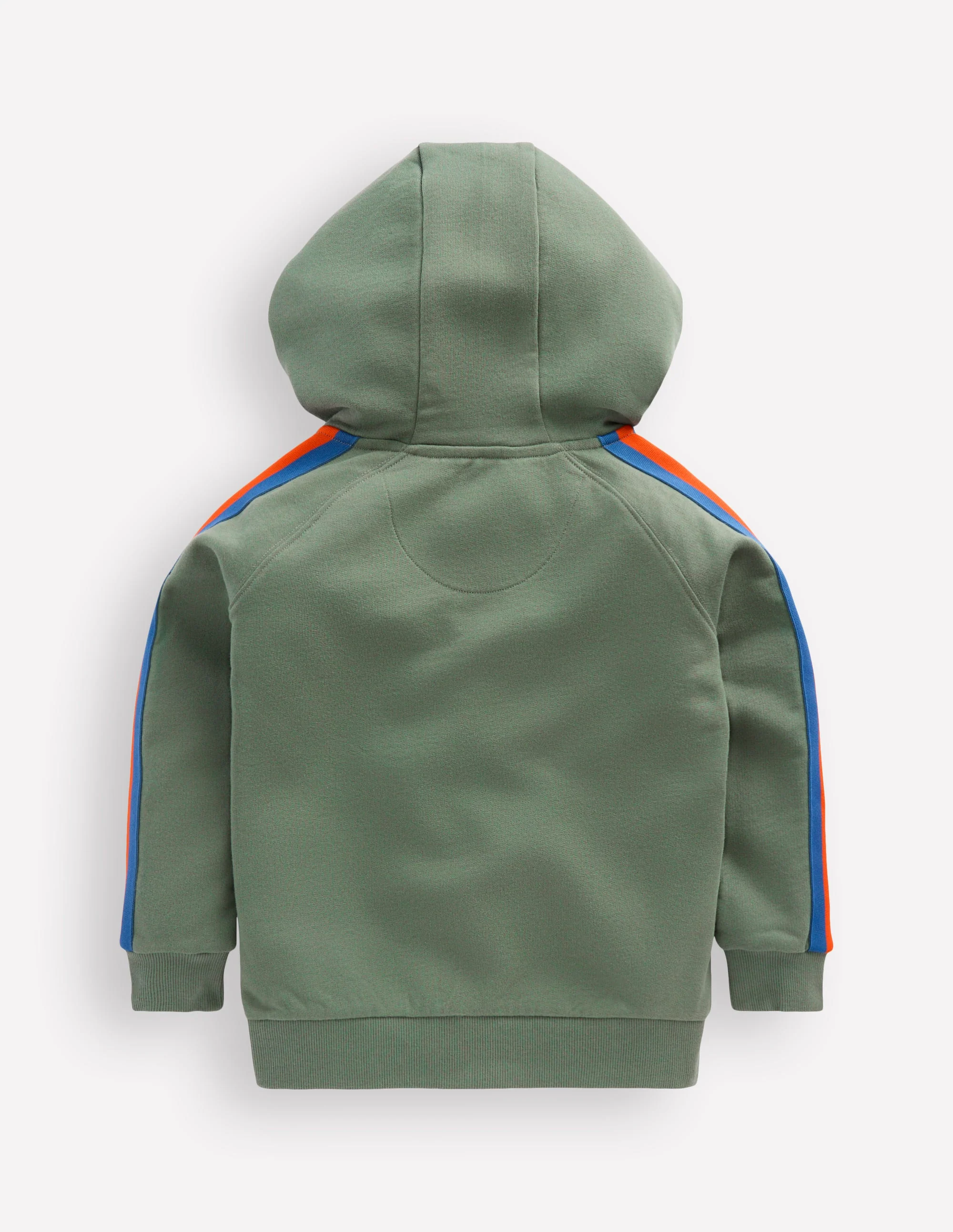 Raglan Zip-through Hoodie-Bottle Green - Image 3