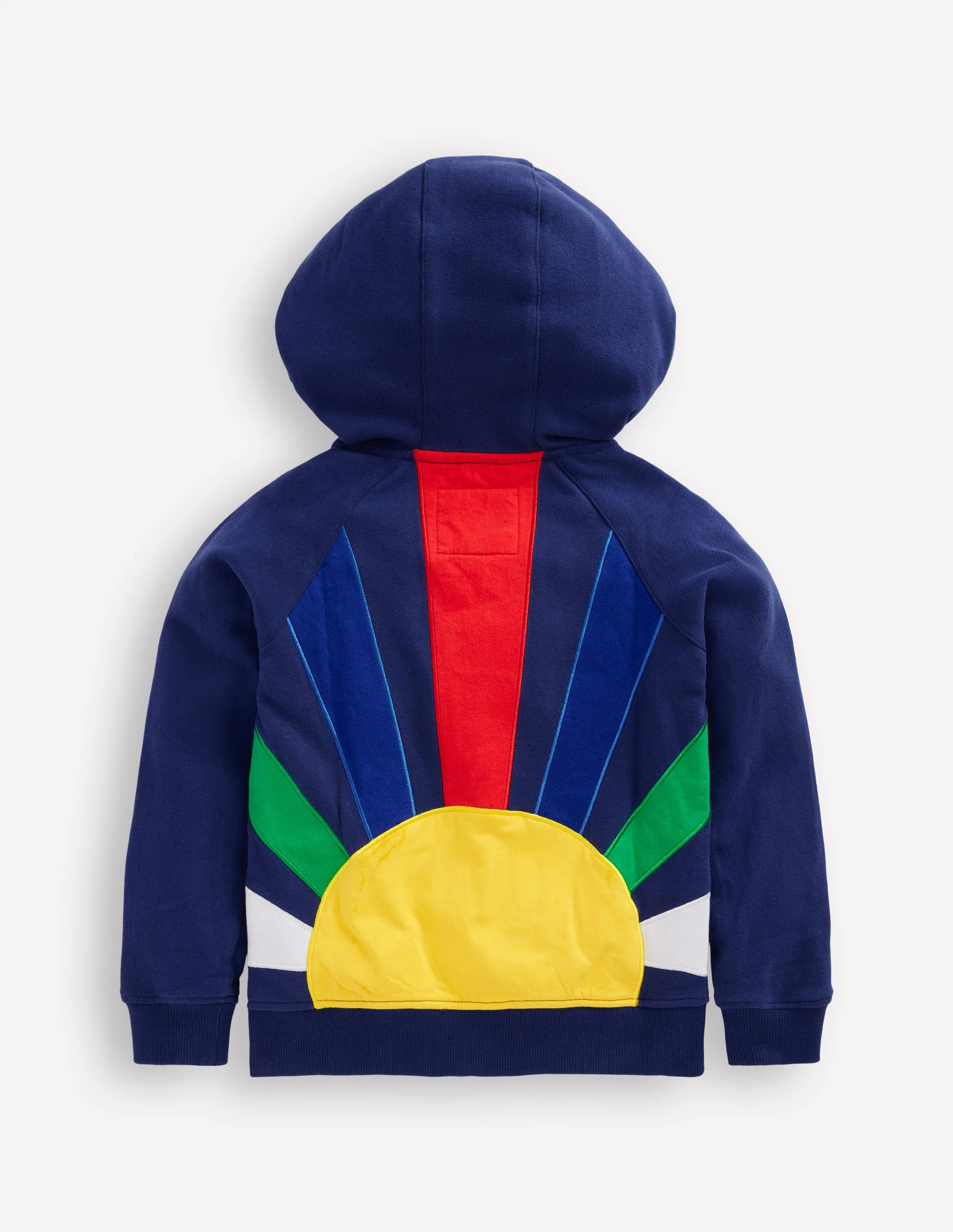 Rainbow Zip-Up Hoodie-Starboard Blue Sun Back - Image 2