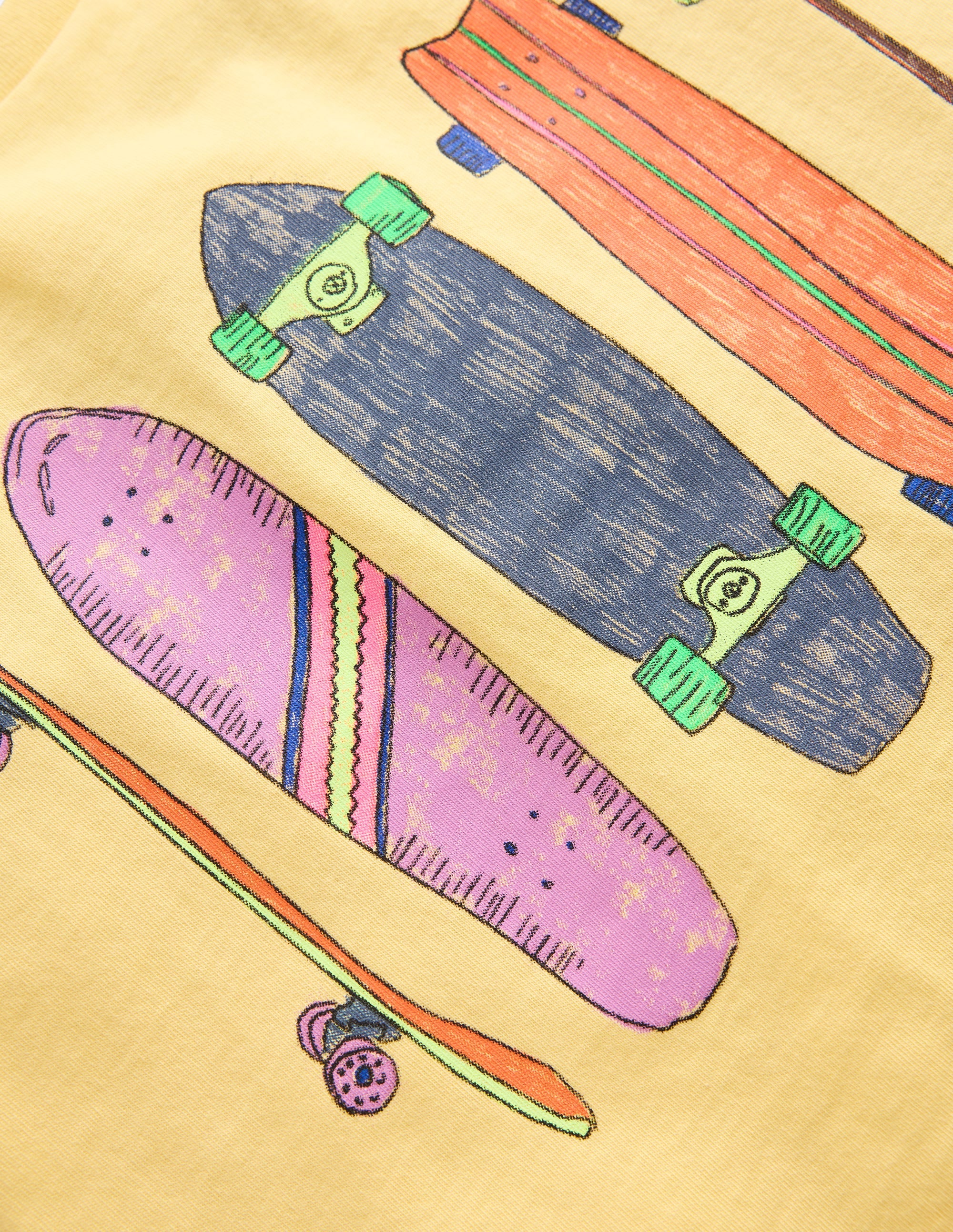 Relaxed Graphic T-shirt-Washed Yellow Skateboards - Image 3
