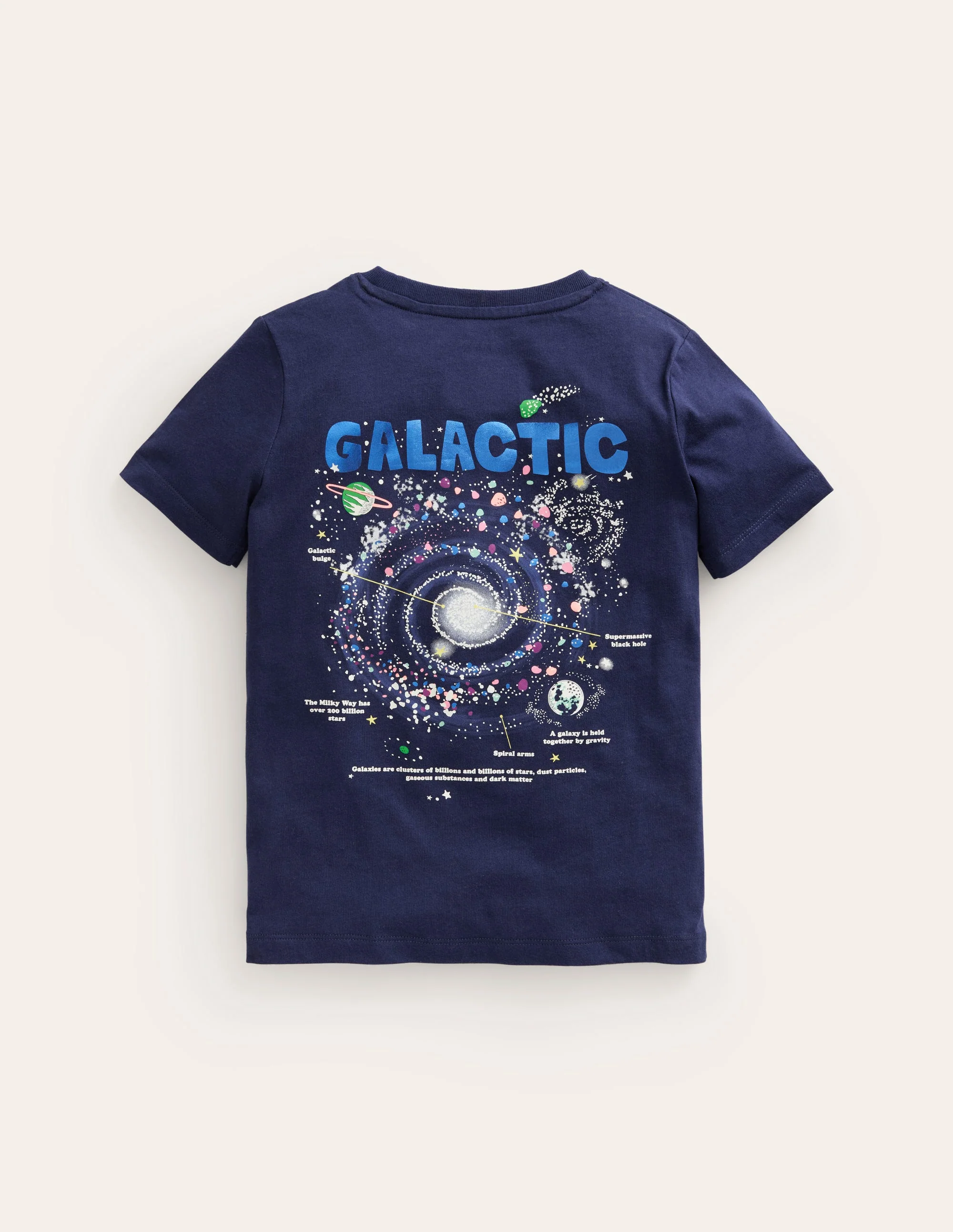 Relaxed Printed T-shirt-College Navy Galaxy - Image 2