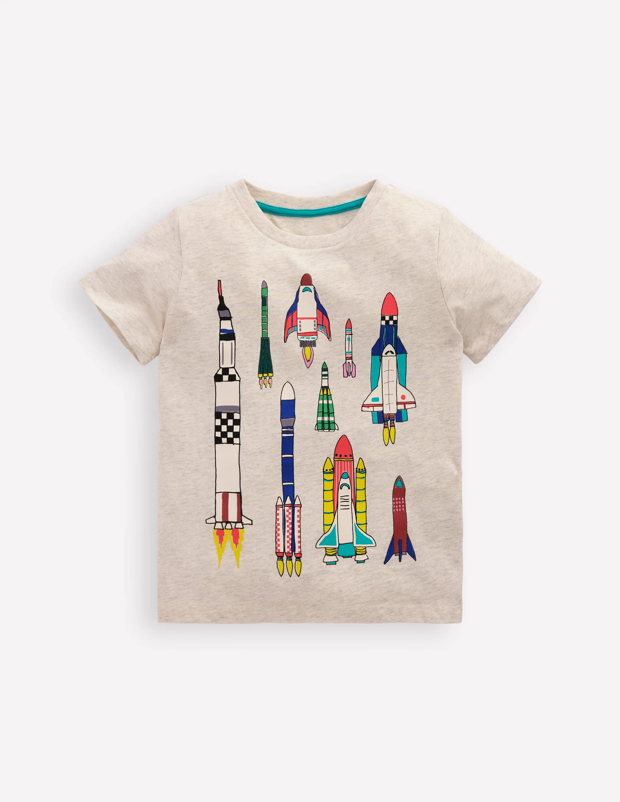 Short Sleeve Graphic T-shirt-oatmeal marl Rockets
