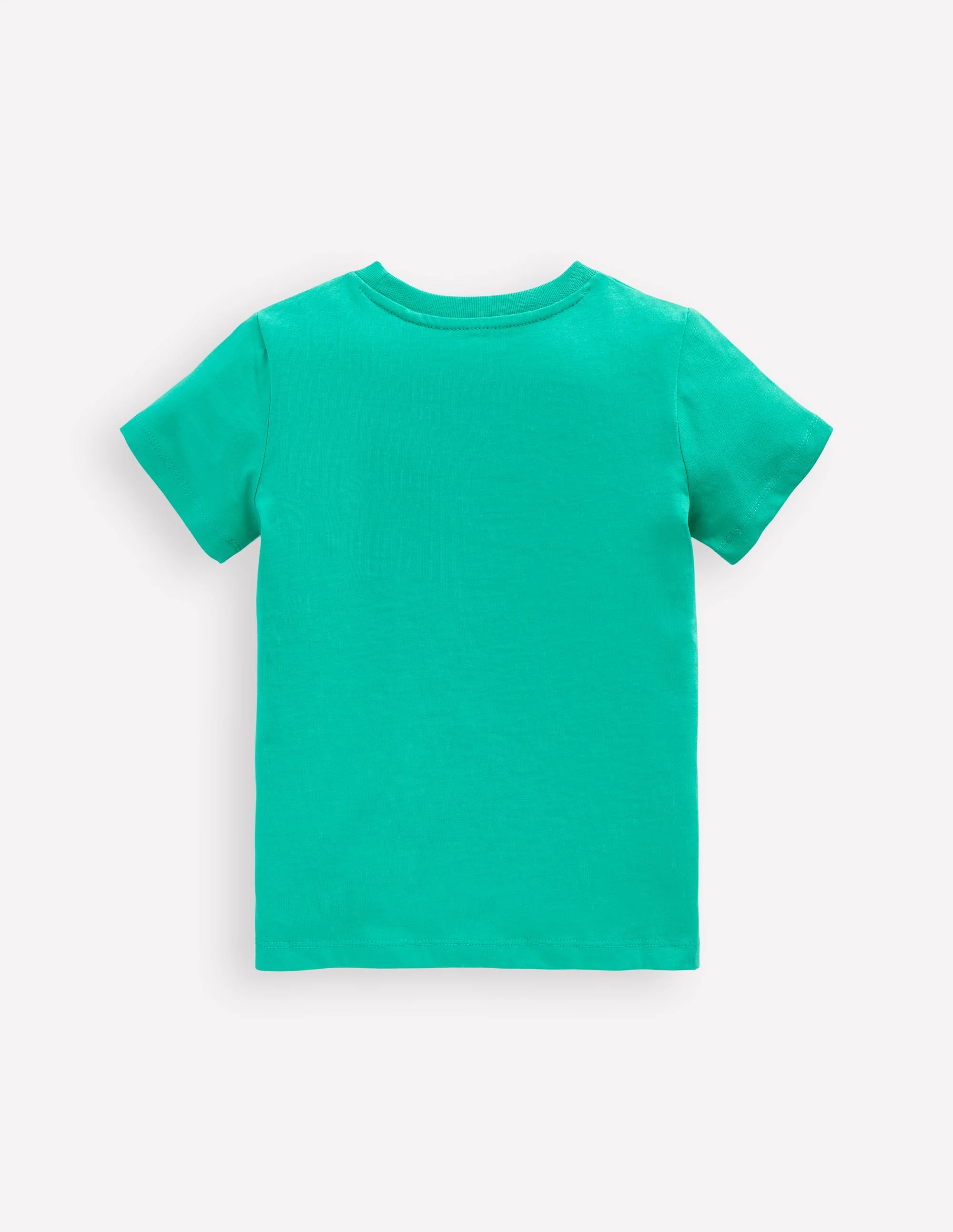 Short Sleeve Riso T-Shirt-Aquamarine Blue Jungle Animals - Image 2