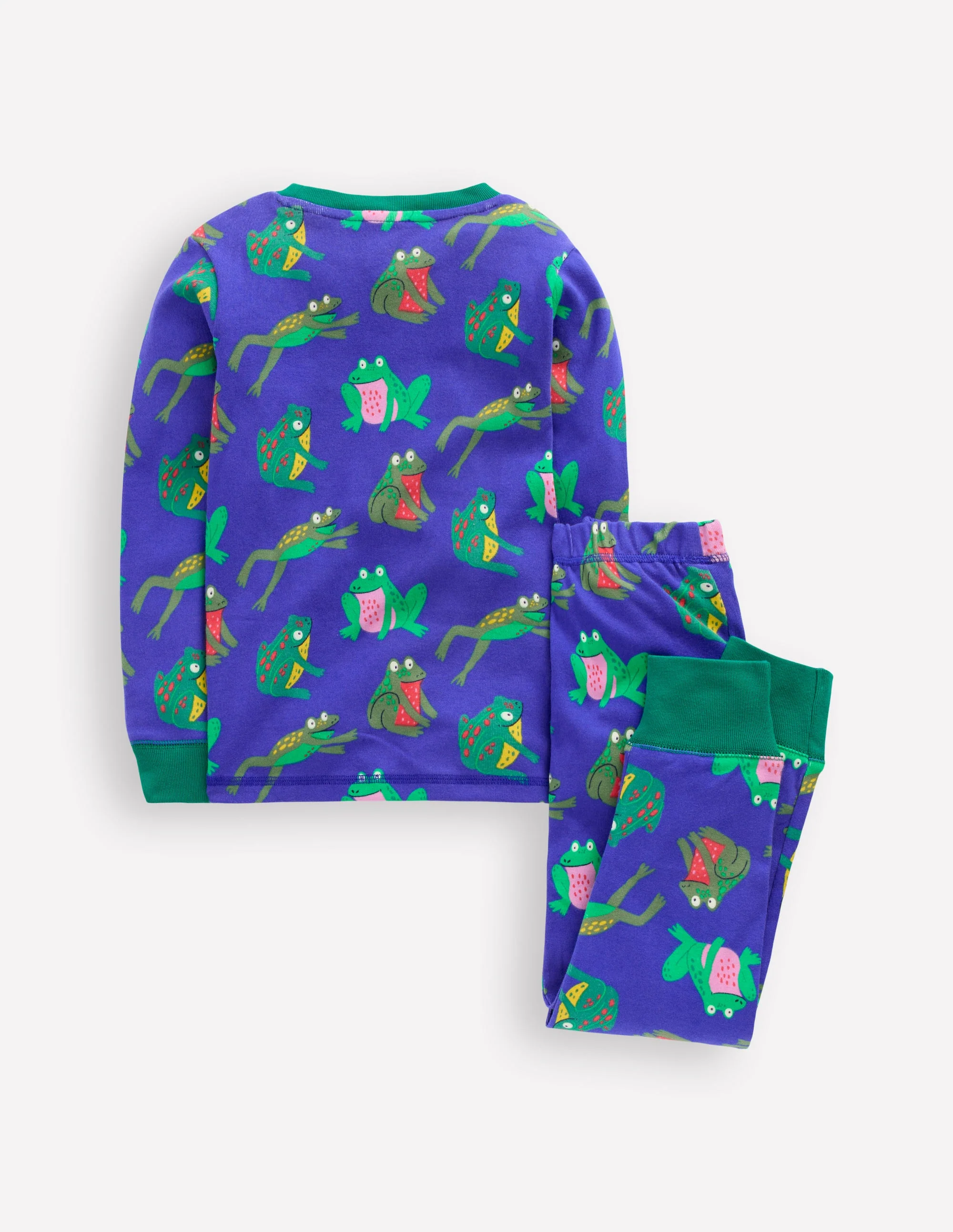 Snug Glow-in-the-dark Pajamas-Surf The Web Frogs - Image 2