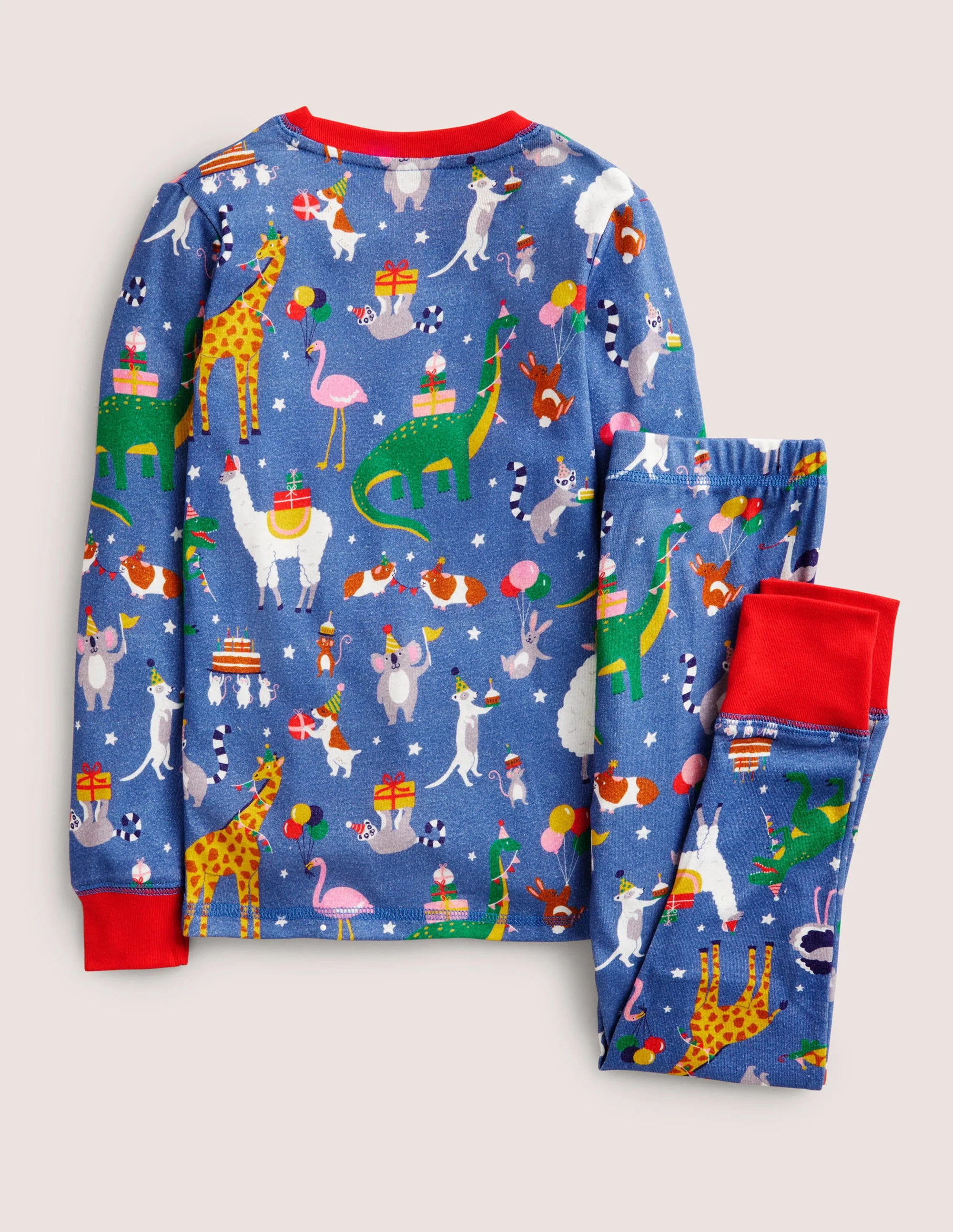 Snug Long John Pajamas-Multi Birthday Print - Image 2
