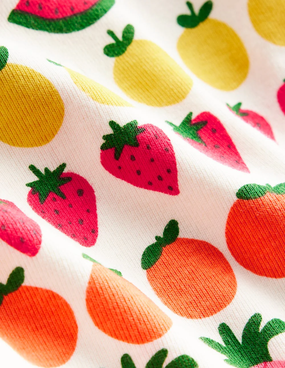 Snug Short John Pajamas-Fruit Stripe - Image 6