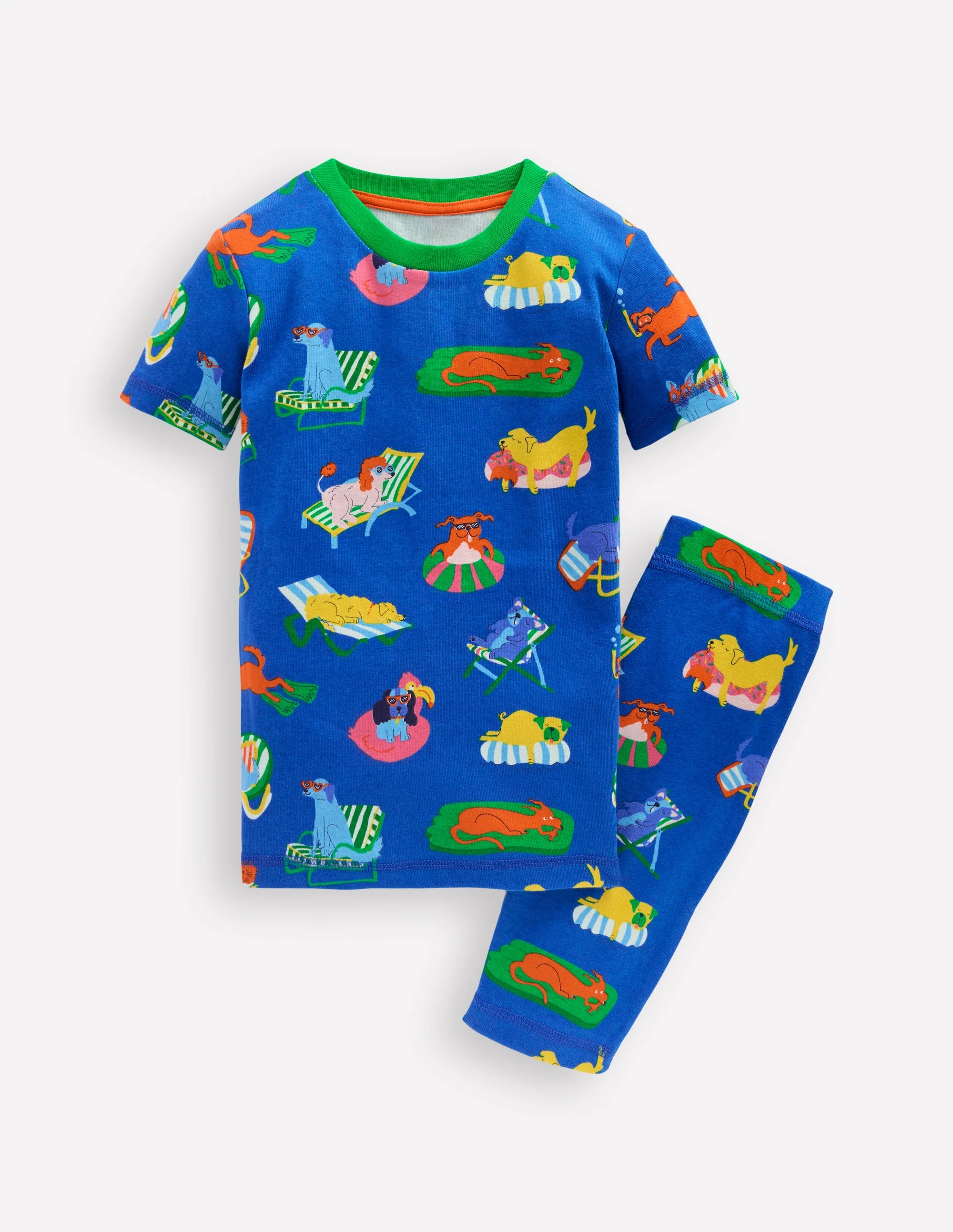 Snug Short John Pajamas-Poolside Pets - Image 4