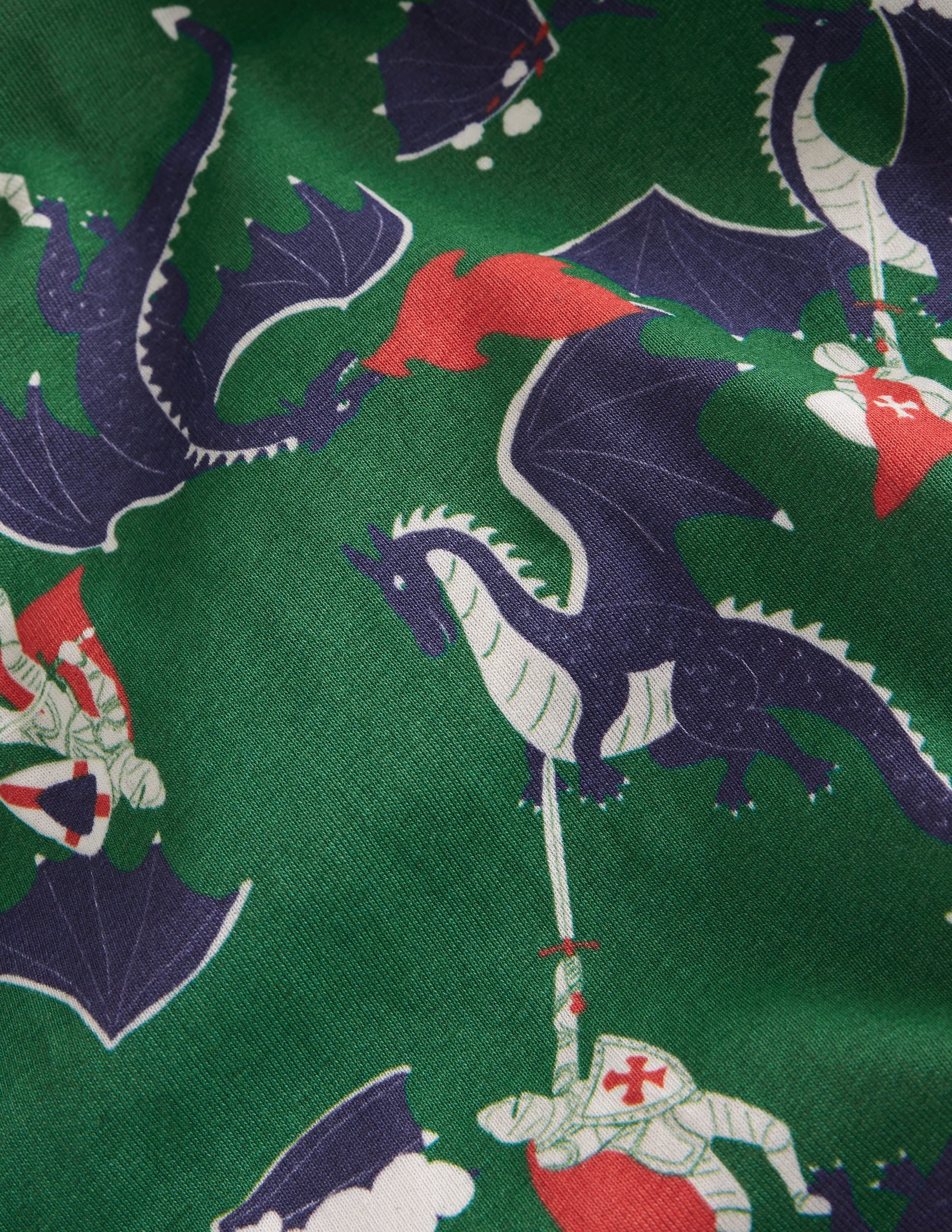 Snug Twin Pack Pajamas-Green Dragon and Stripe - Image 2