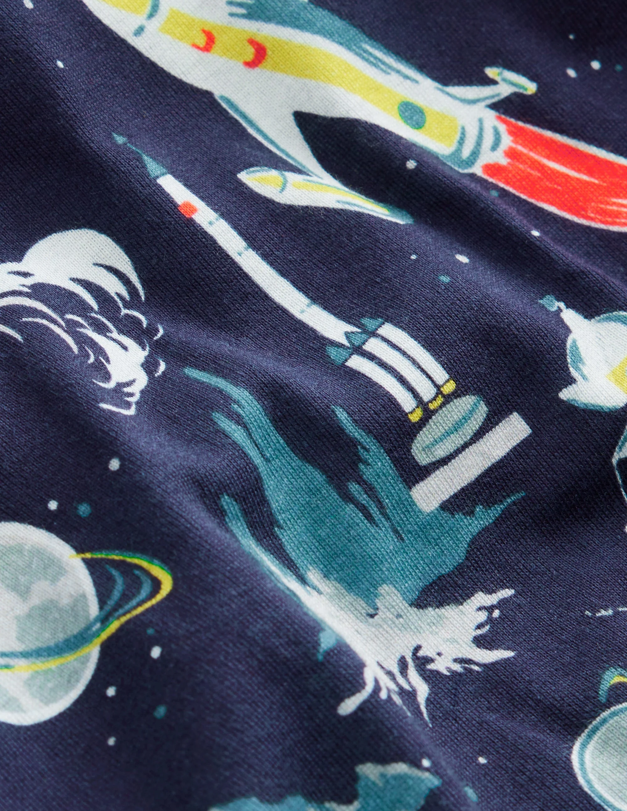 Snug Twin Pack Pajamas-Grey Space and Navy Stripe - Image 3