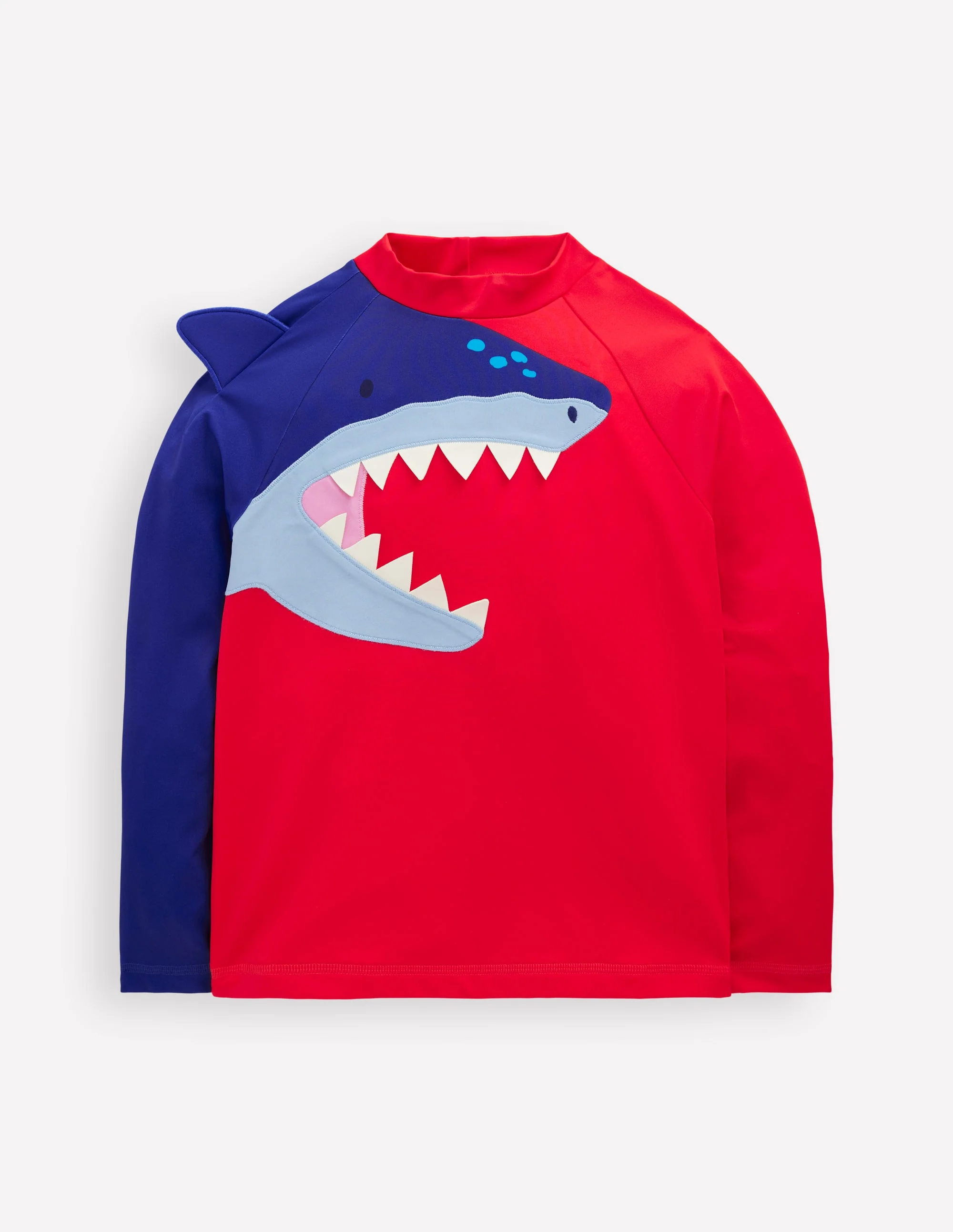 Sun Safe Fun Rash Vest-Rockabilly Red Shark