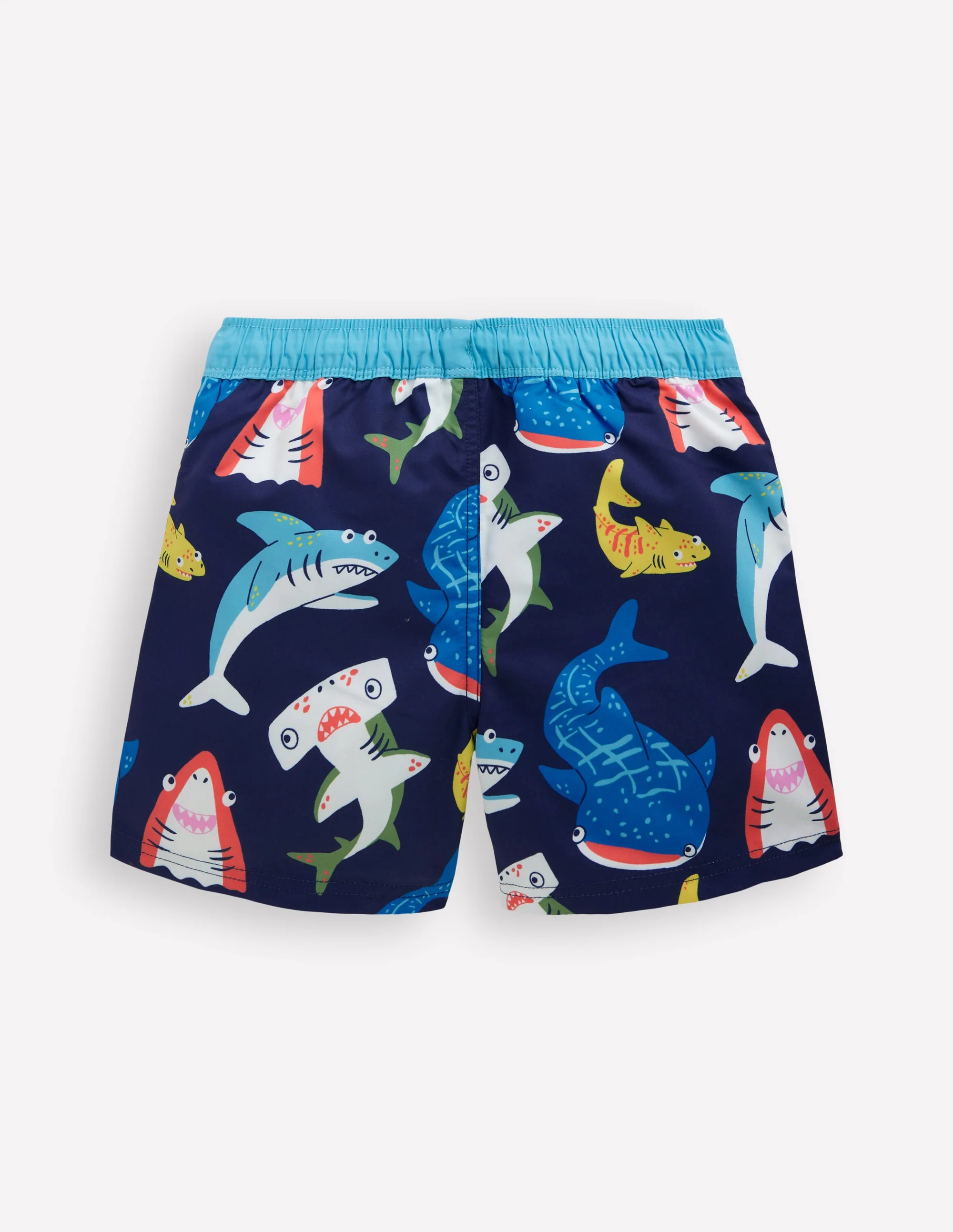 Swim Shorts-College Navy Sharks - Image 2