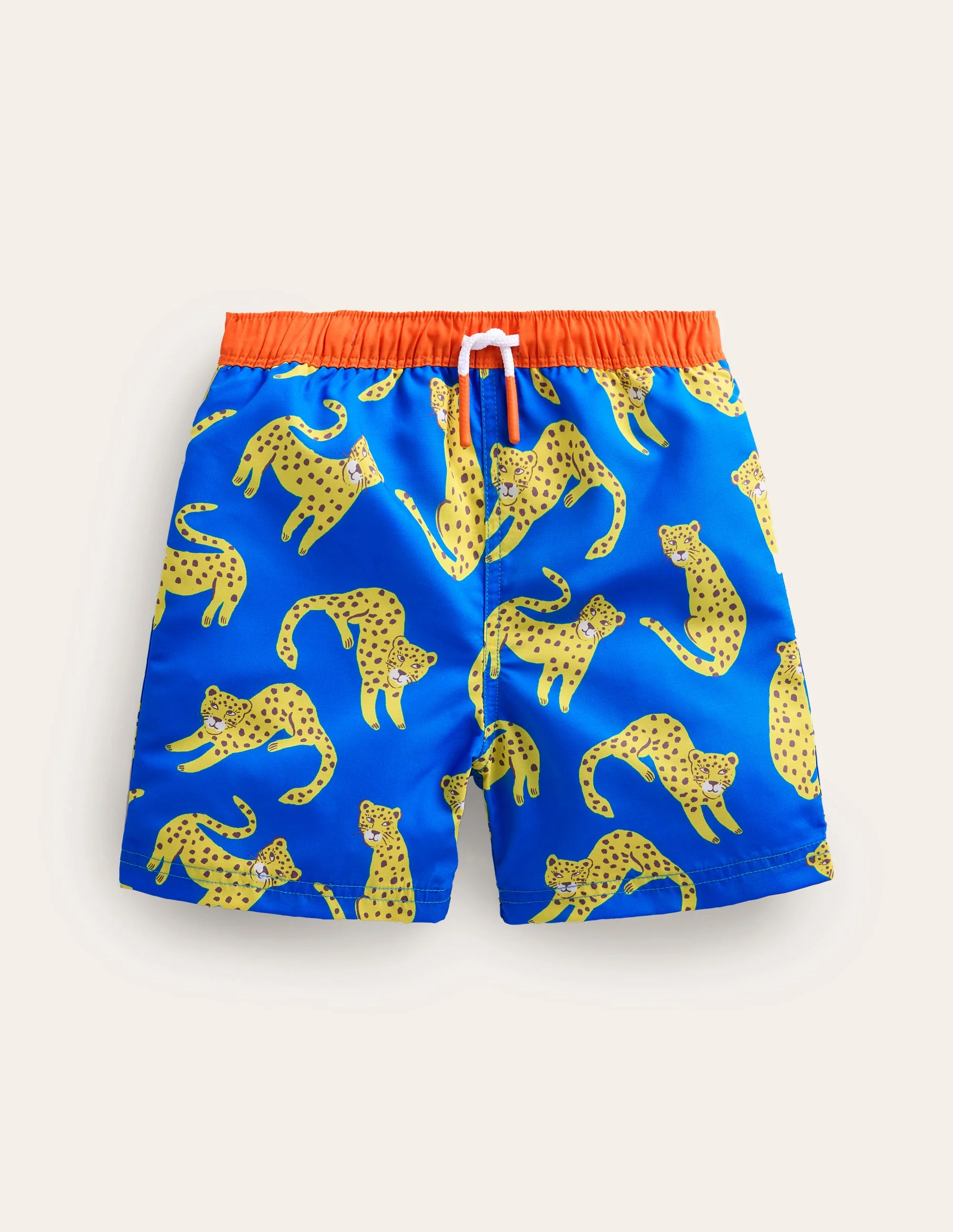 Swim Shorts-Greek Blue Leopard