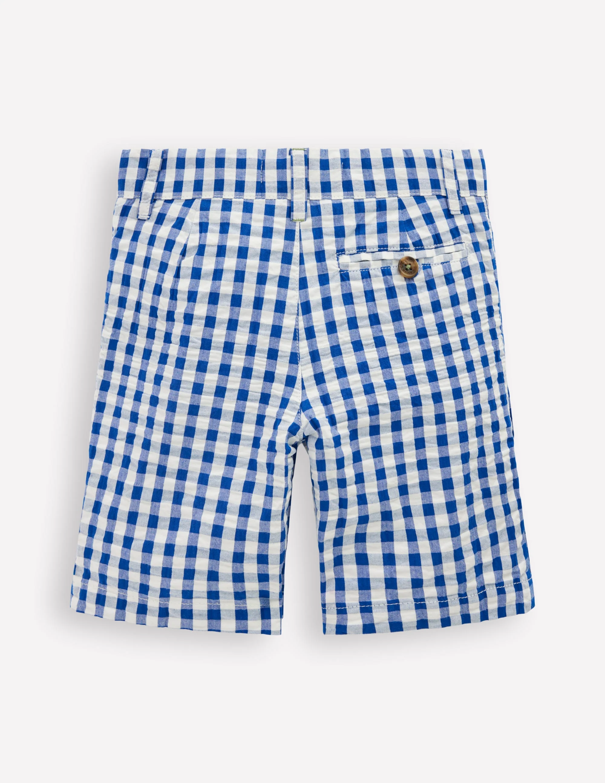 Textured Shorts-Blue Gingham - Image 2