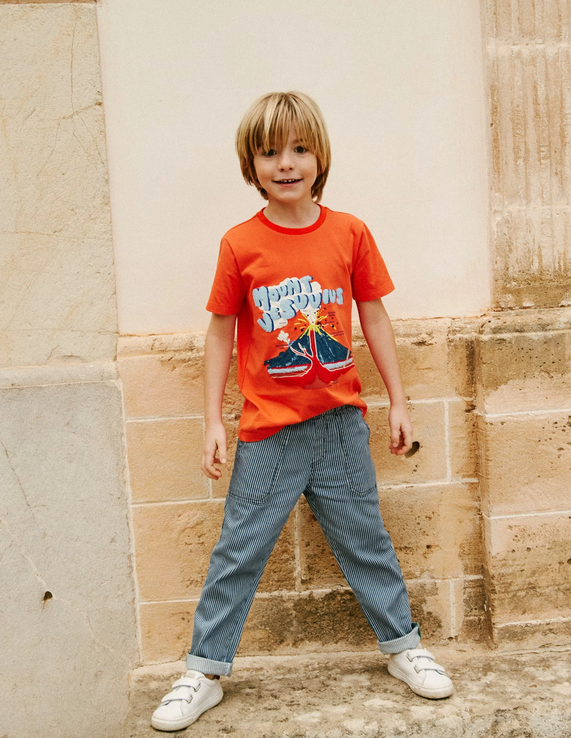 Ticking Pull On Pants-Medieval Blue Ticking Stripe - Image 4