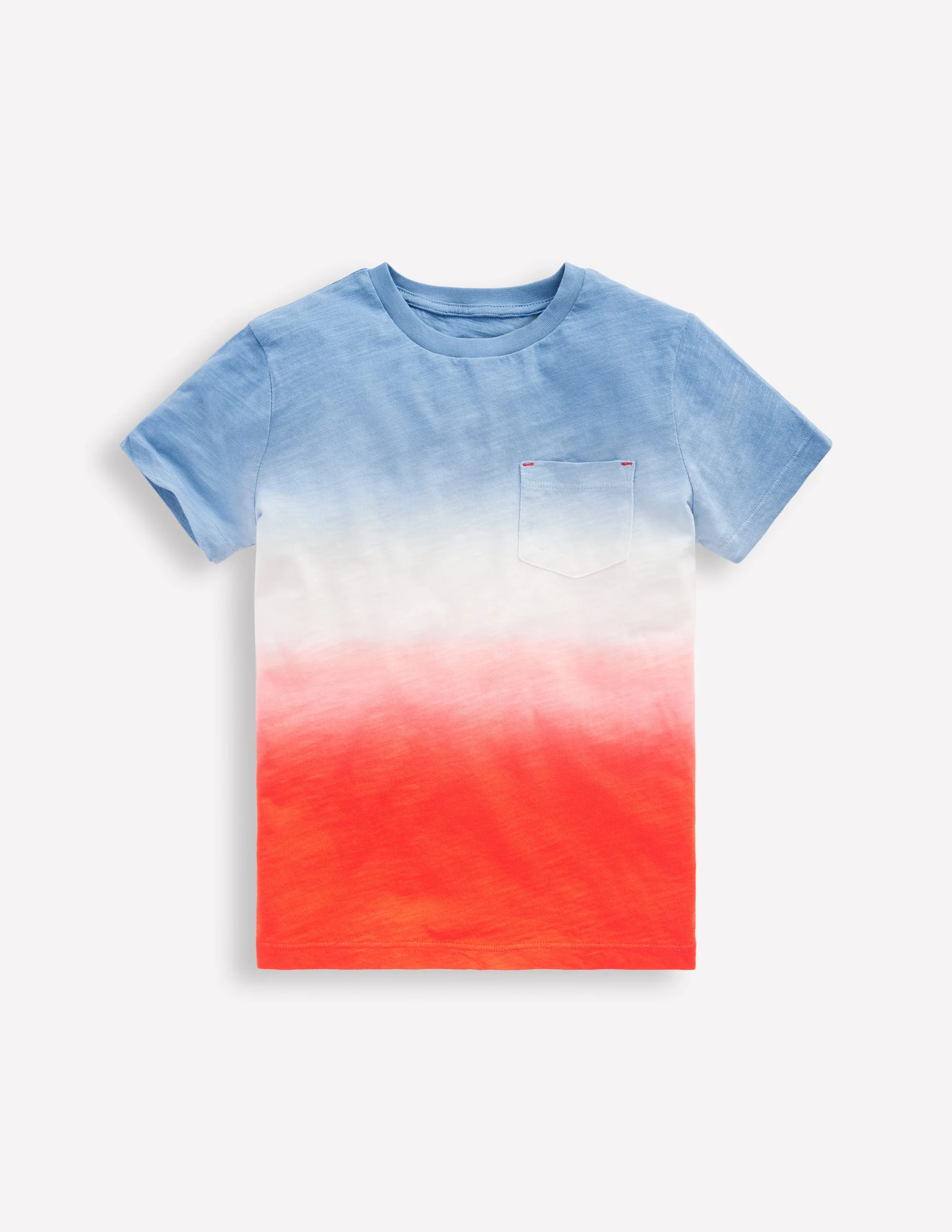 Tie Dye T-shirt-Glacier Blue and Sunset Orange