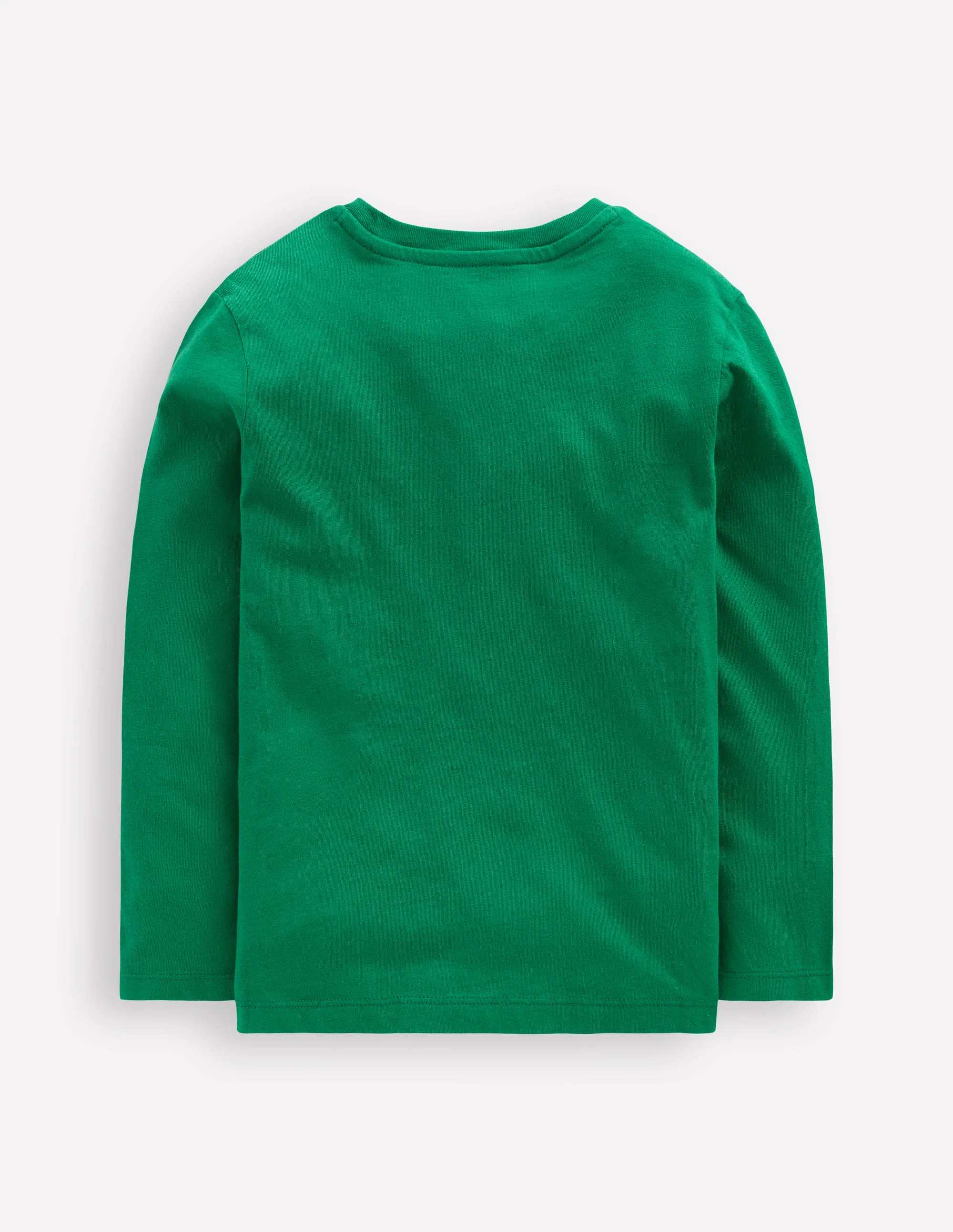 Zip Detail Appliqué T-shirt-Shady Green Fox - Image 2