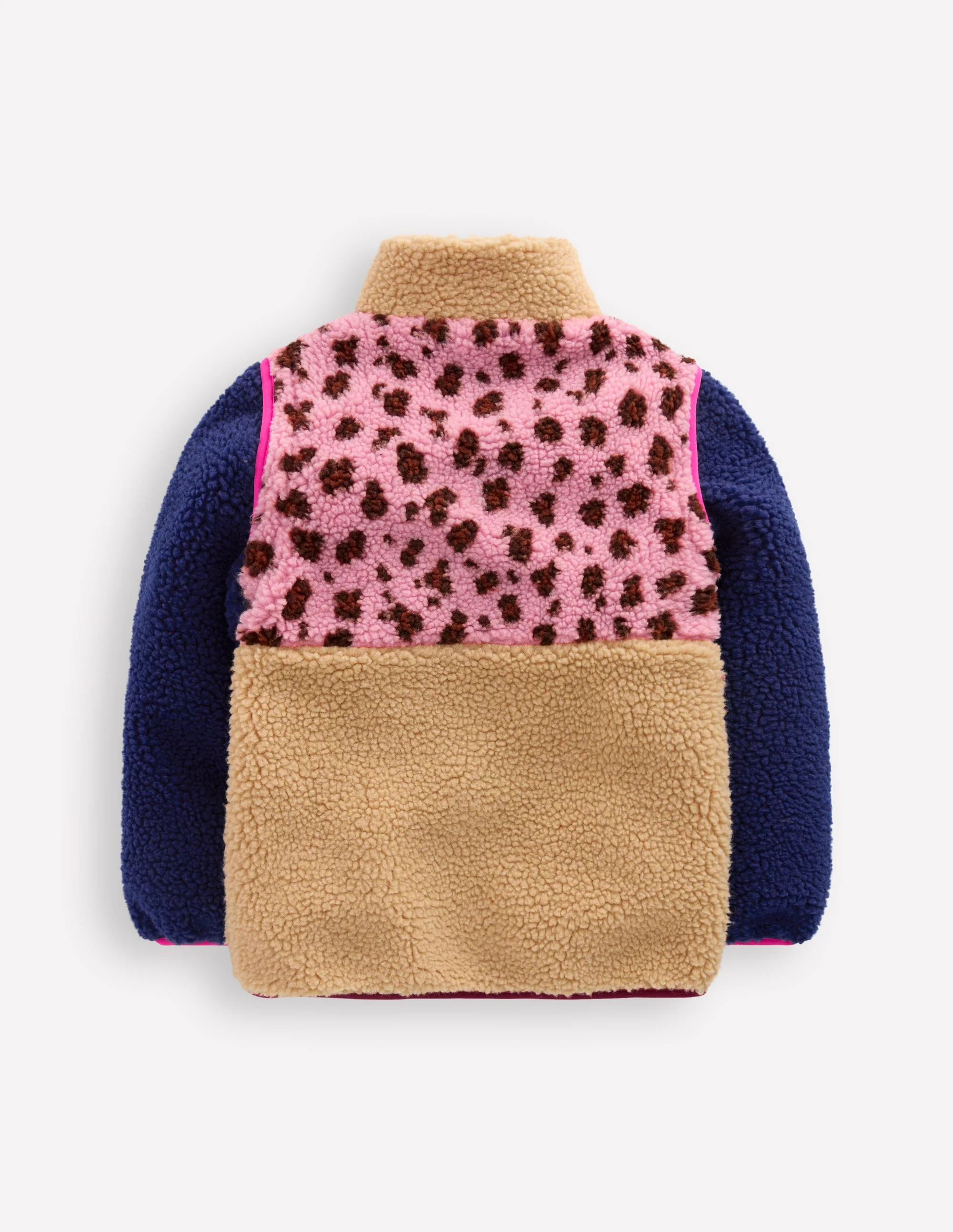 2-in-1 Borg Jacket-Pink Leopard - Image 2