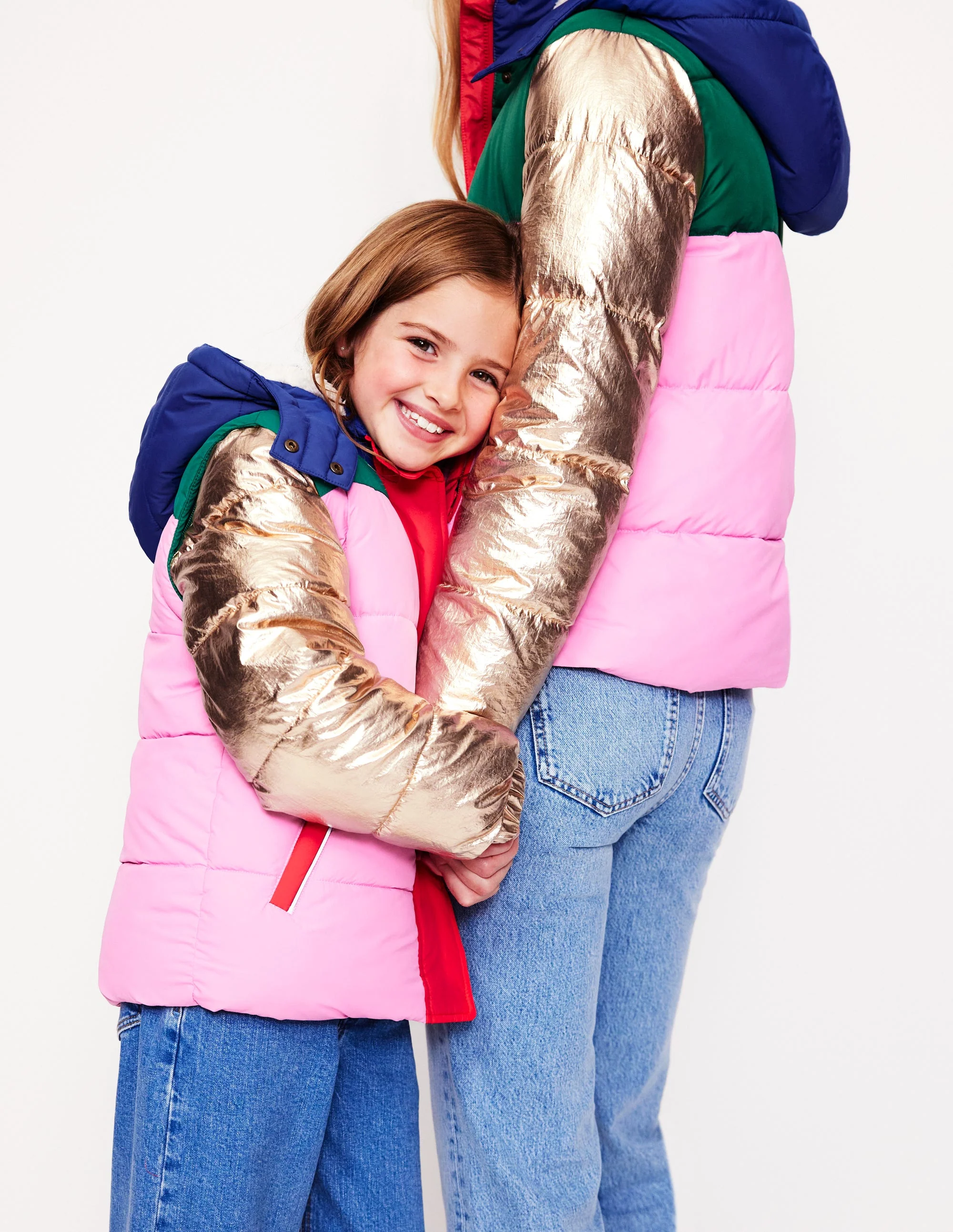2-in-1 Padded Coat-Multi Metallic Colourblock - Image 14