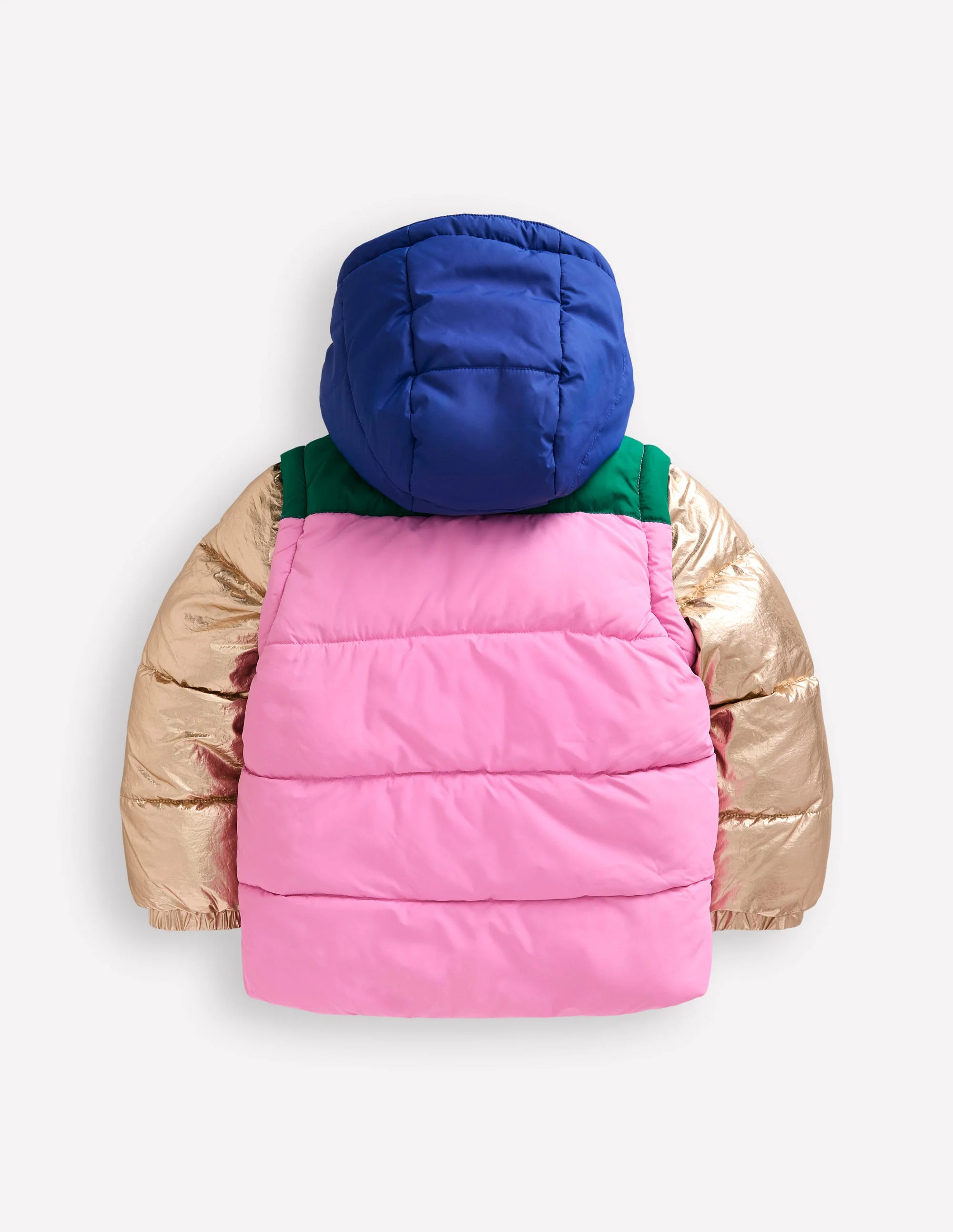 2-in-1 Padded Coat-Multi Metallic Colourblock - Image 8