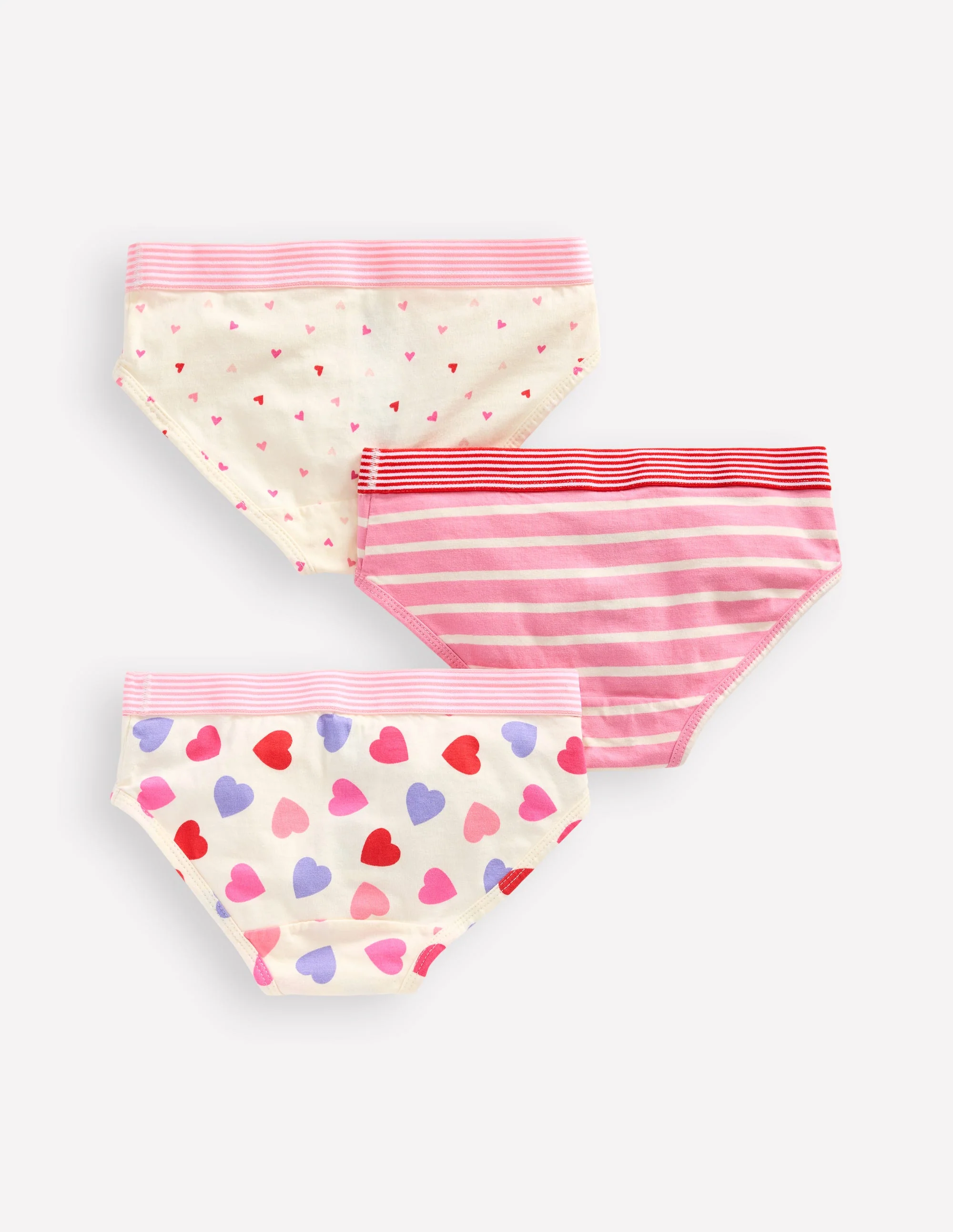 3-Pack Underwear-Stripe/Heart/Plain - Image 2
