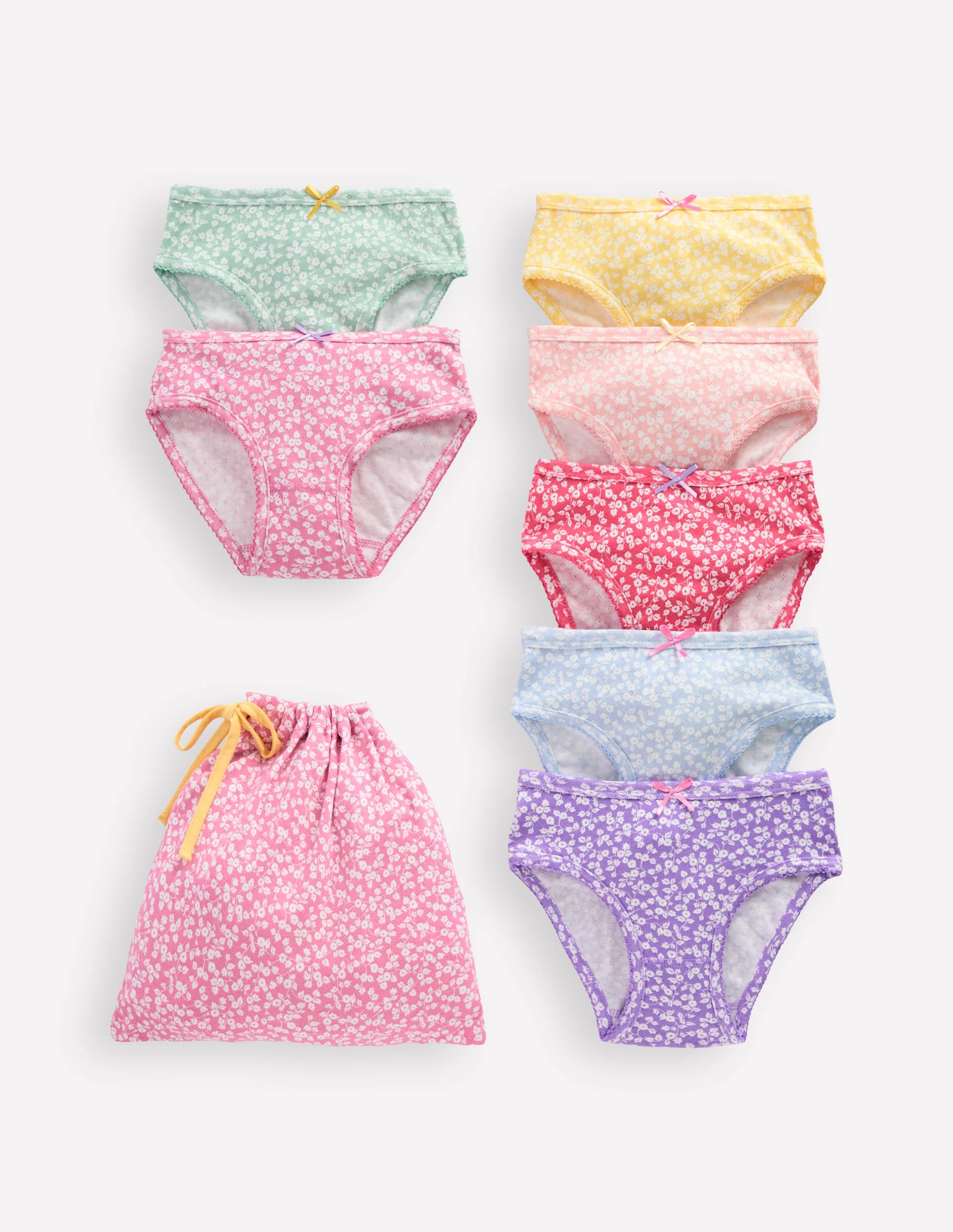 7-Pack Pointelle Underwear-Multi Ditsy Vine