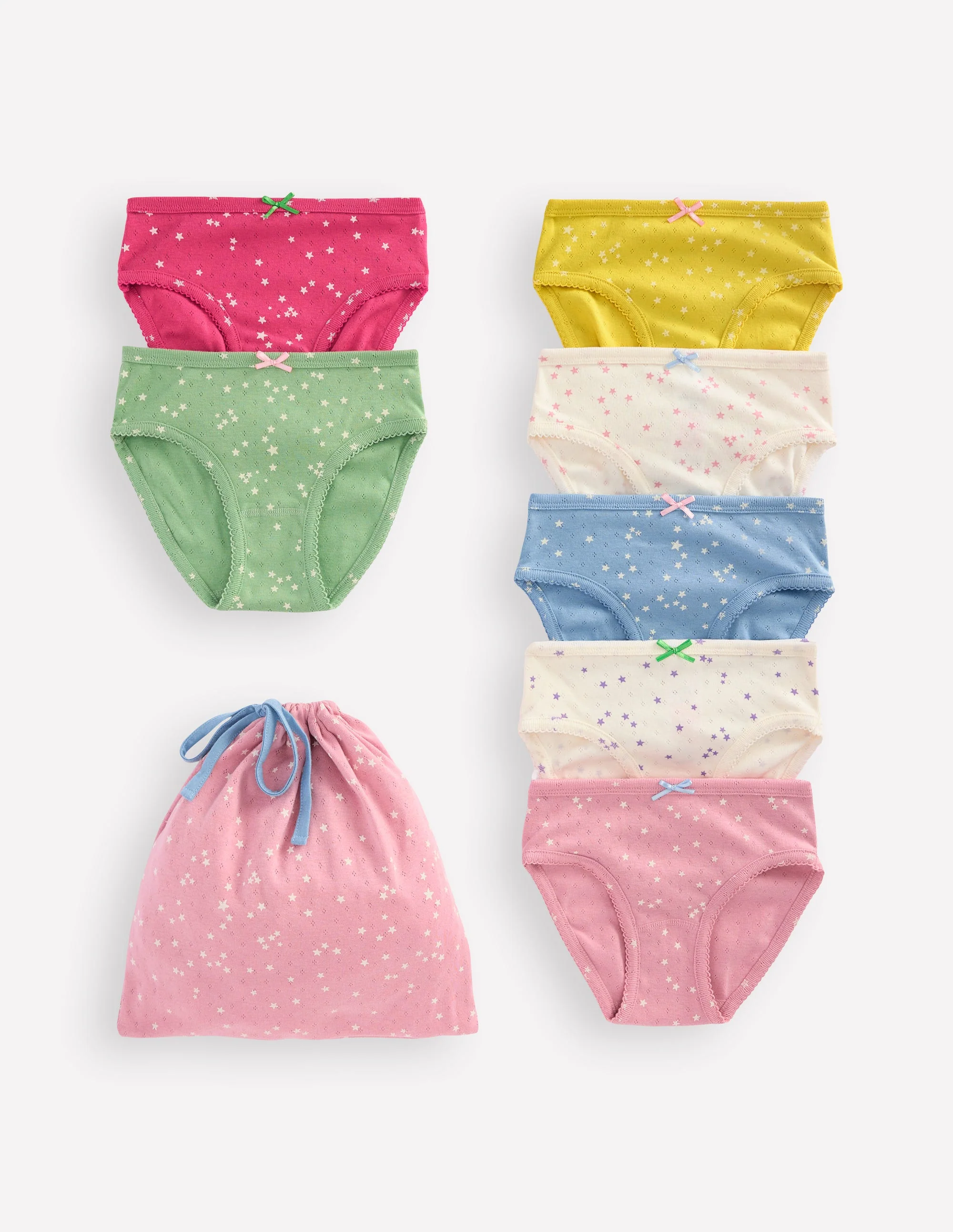 7-Pack Pointelle Underwear-Multi Stars