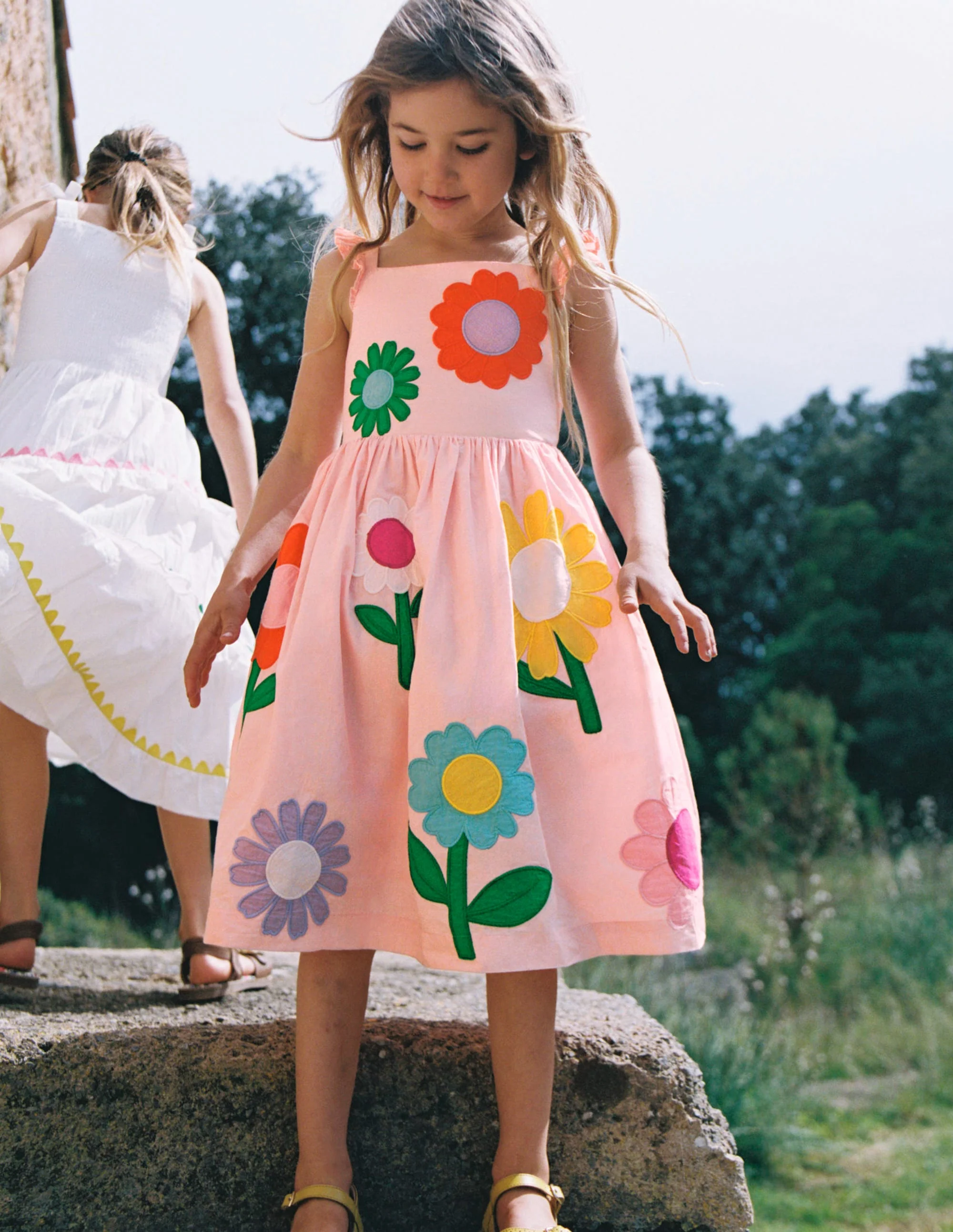 Annalisa Appliqué Sundress-Pink Flower - Image 4