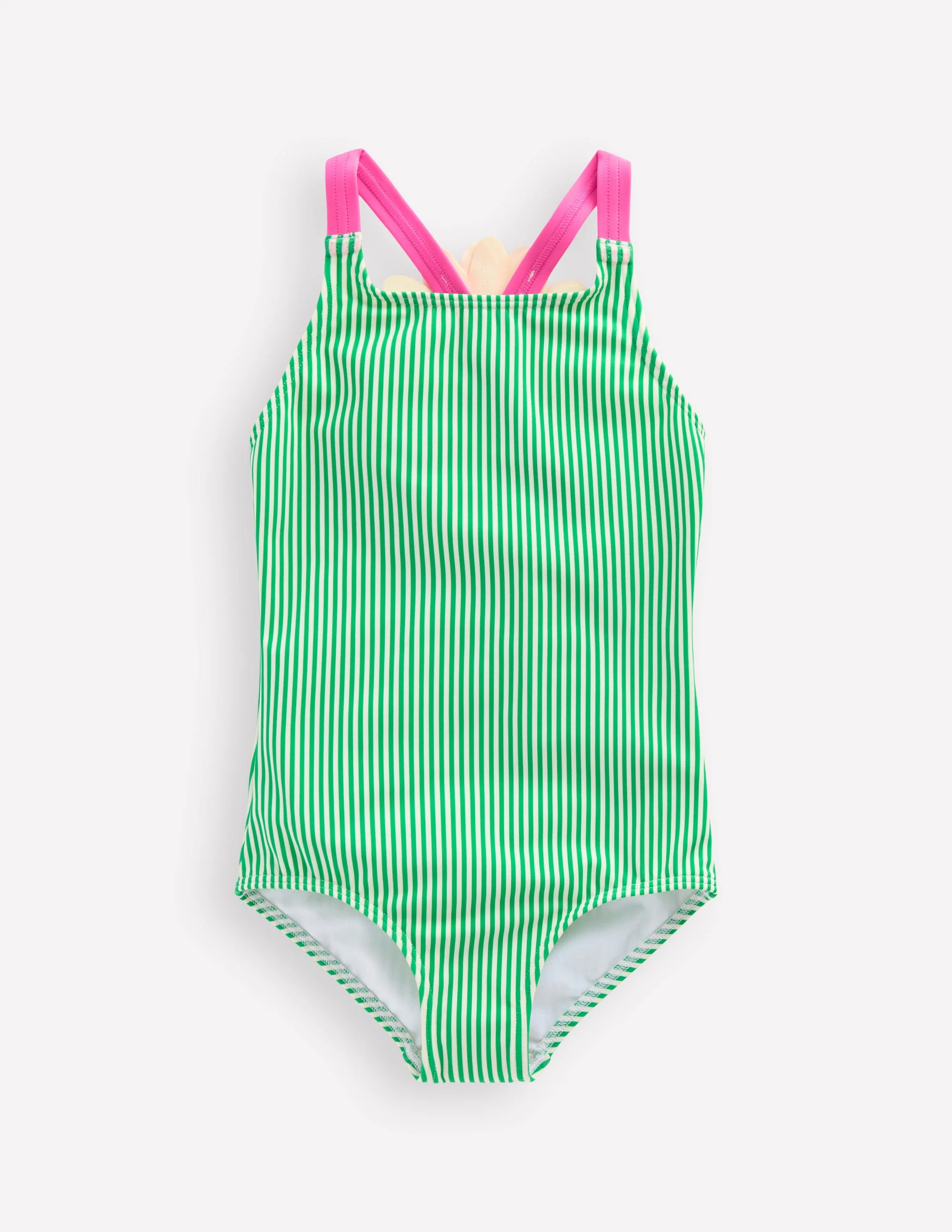 Applique Back Swimsuit-Green Daisy - Image 2