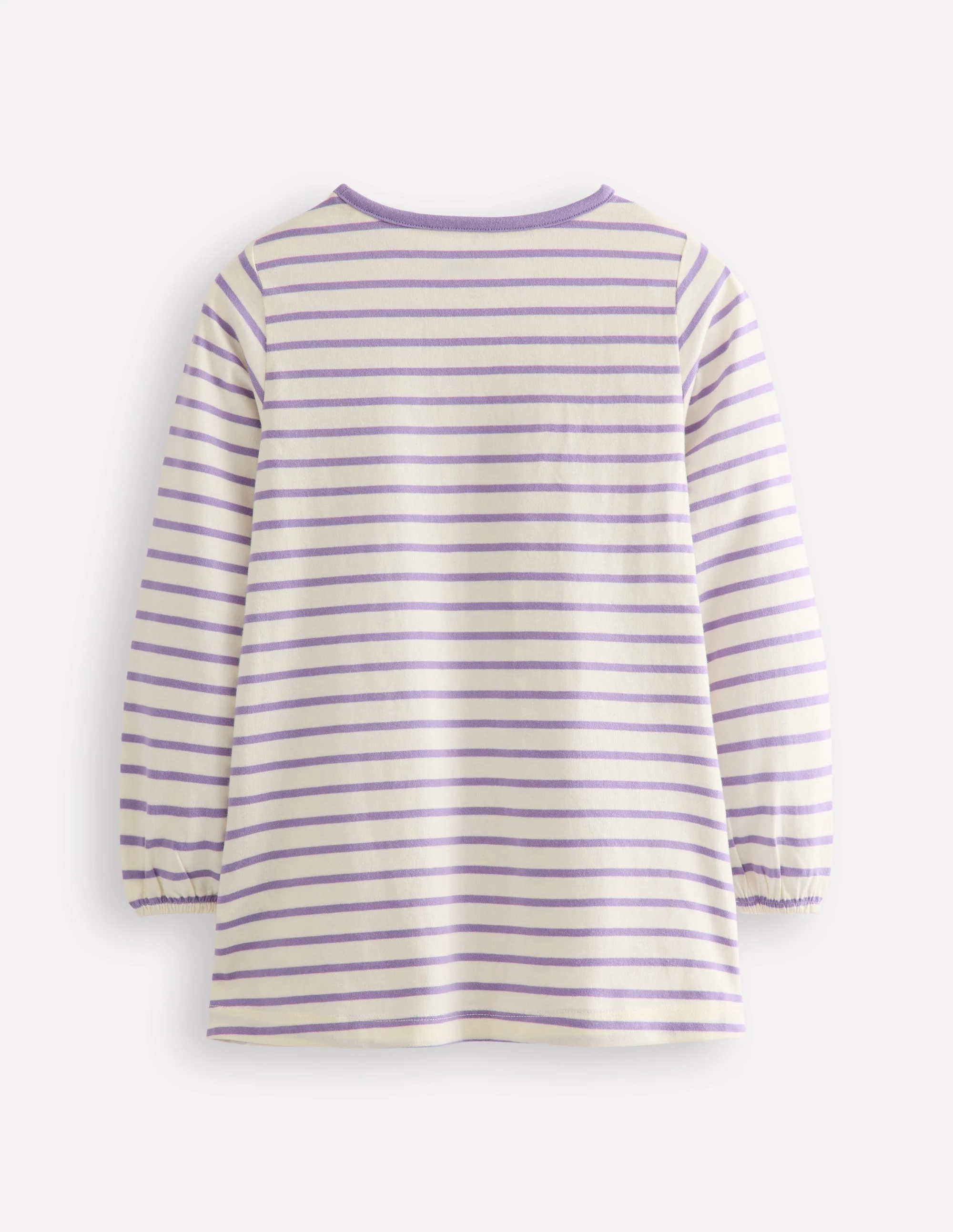 Appliqué Jersey Tunic-Aster Purple / Ivory Cats - Image 2