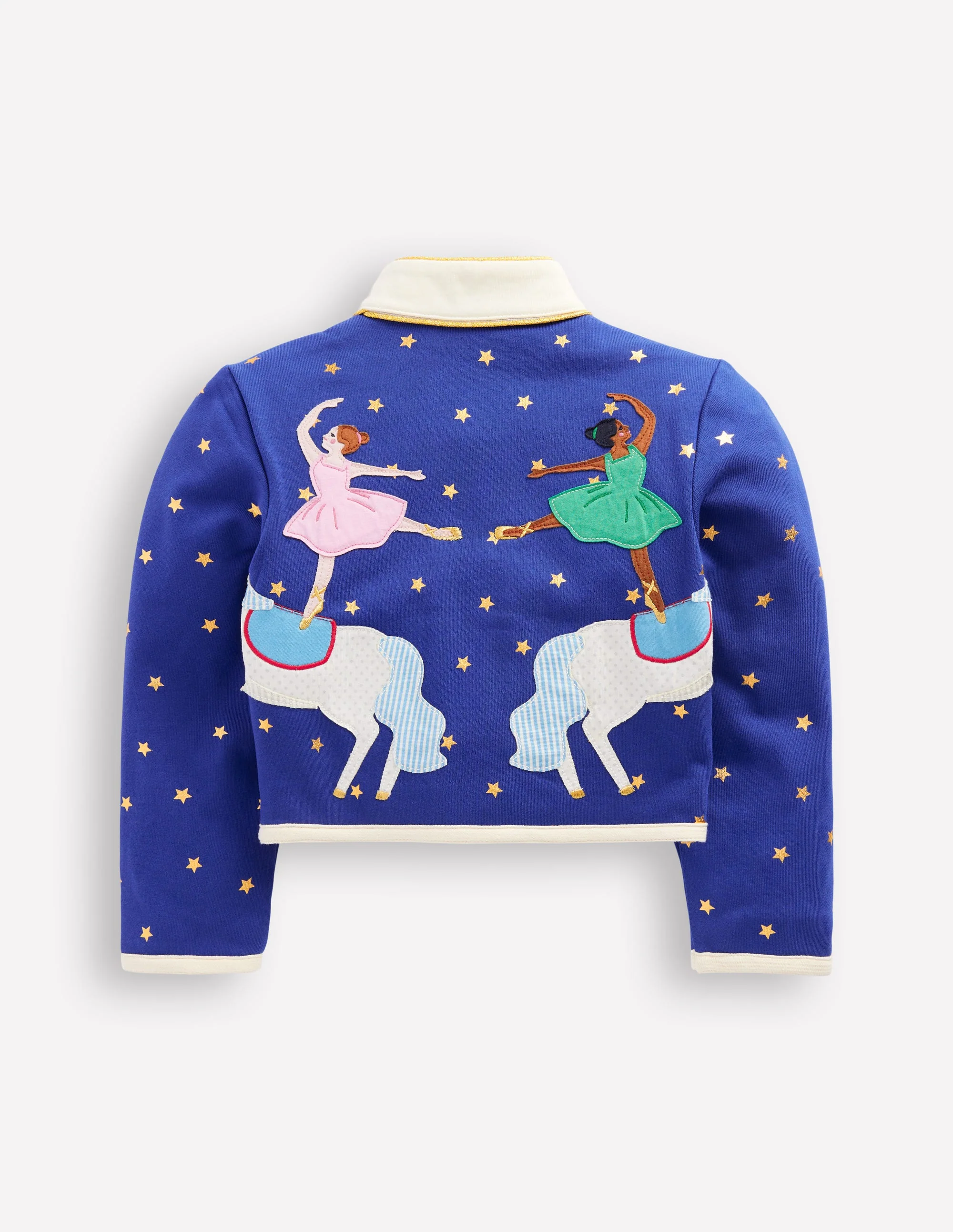 Appliqué Military Jacket-Navy Circus Horses - Image 2