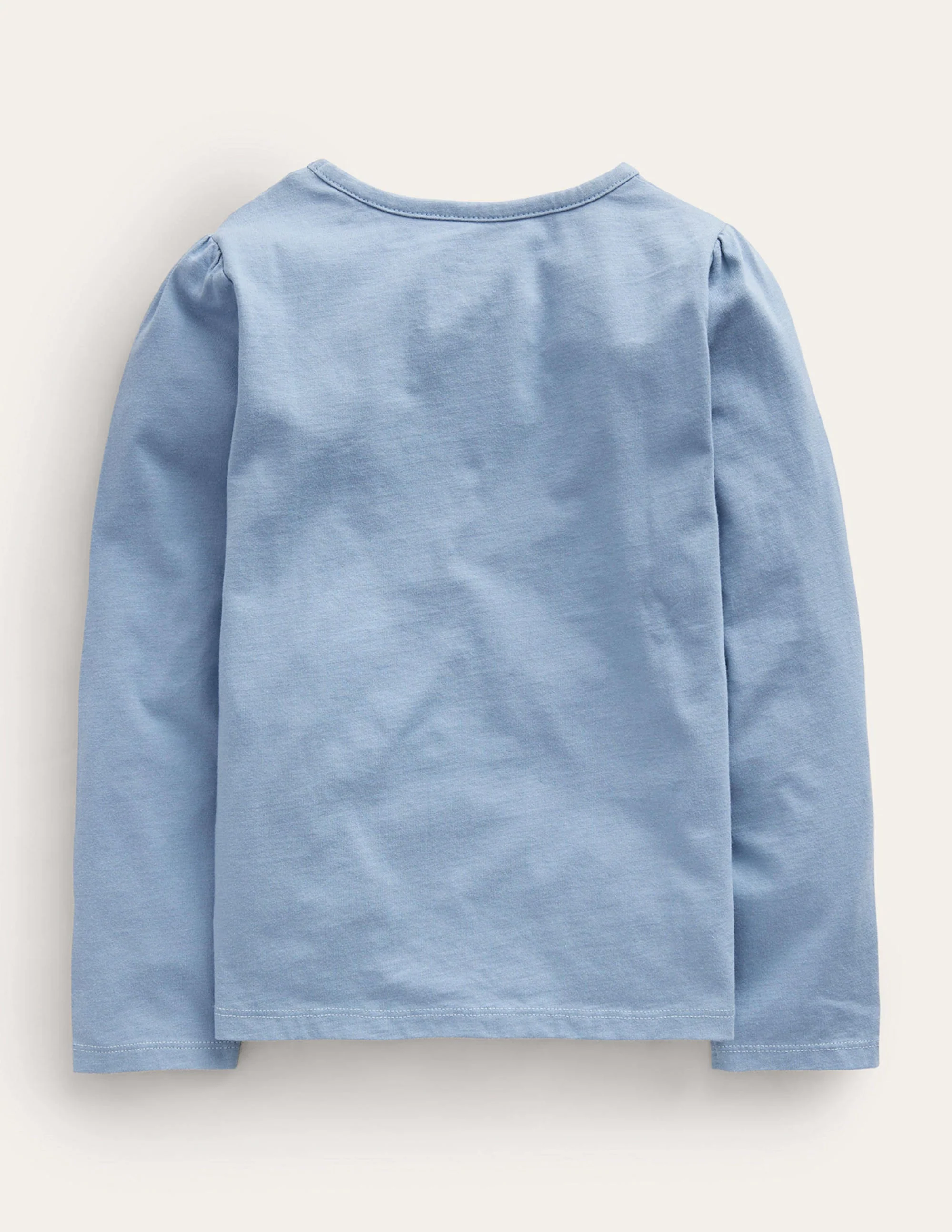Appliqué Puff-Sleeve Top-Pebble Blue Ballerina - Image 2