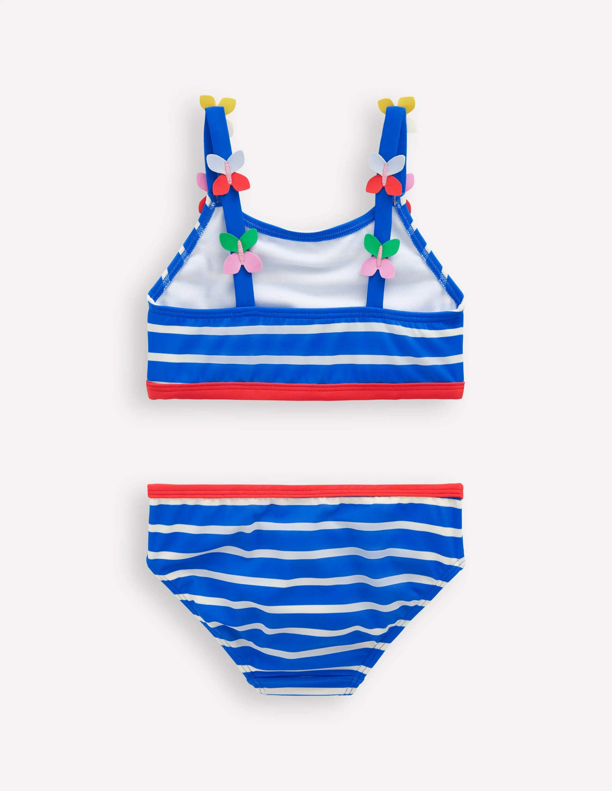 Applique Strap Bikini-Gallery Blue Stripe Butterfly - Image 2