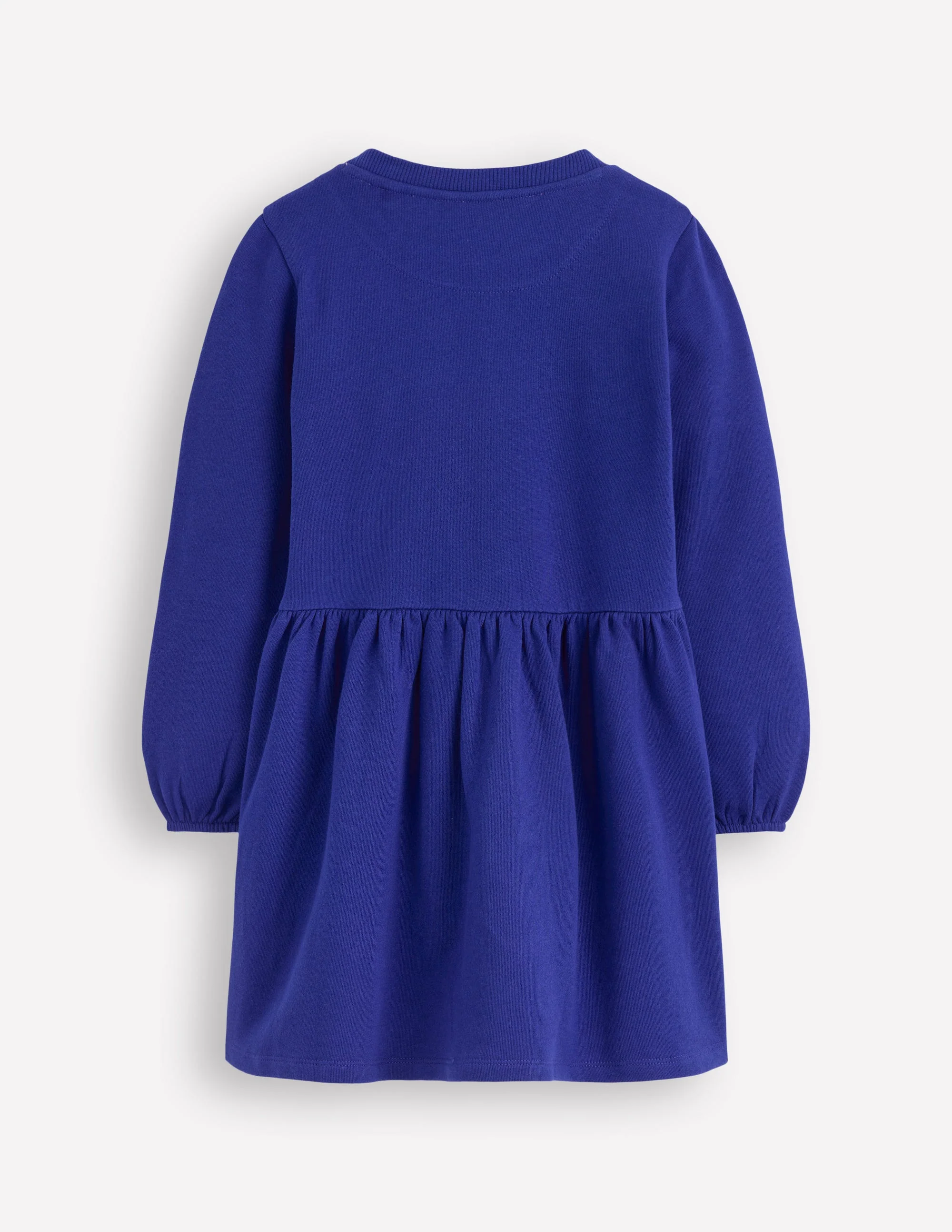 Applique Sweatshirt Dress-Sapphire Blue Flowers - Image 2