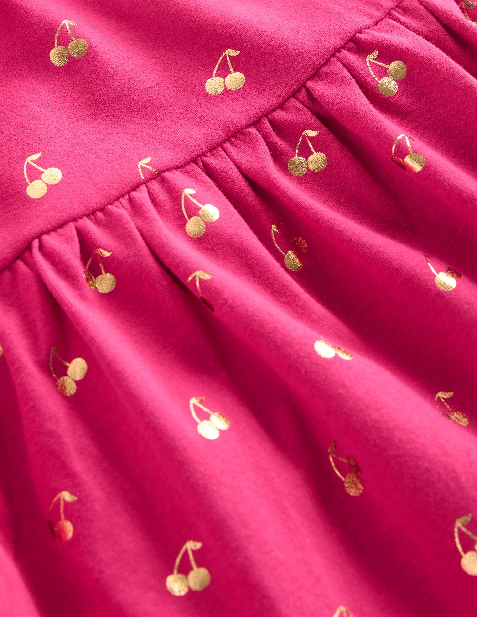 Ariel Long Sleeve Twirly Dress-Cherry Jam Foil Cherries - Image 5