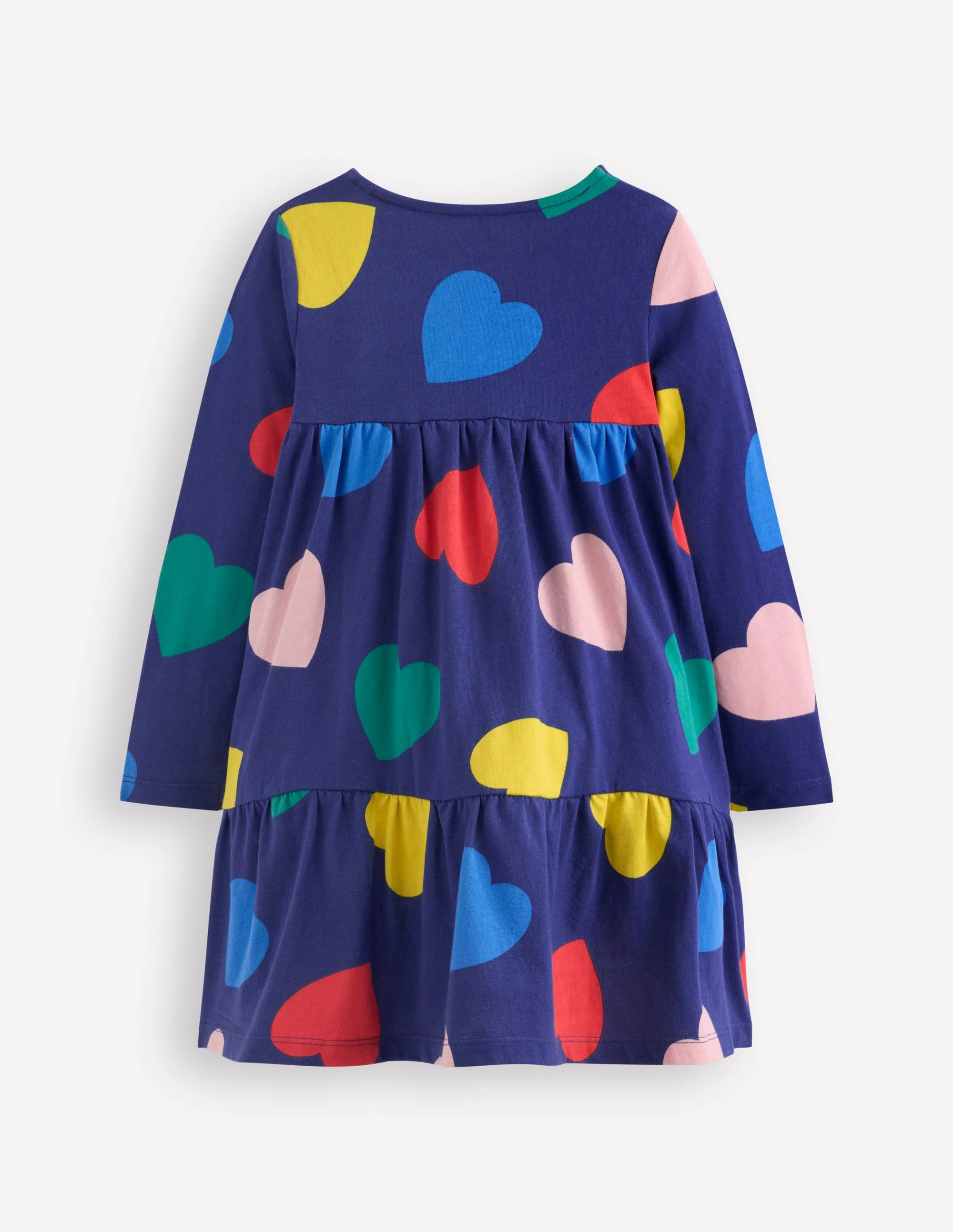 Ariel Long Sleeve Twirly Dress-Starboard Blue Hearts - Image 2