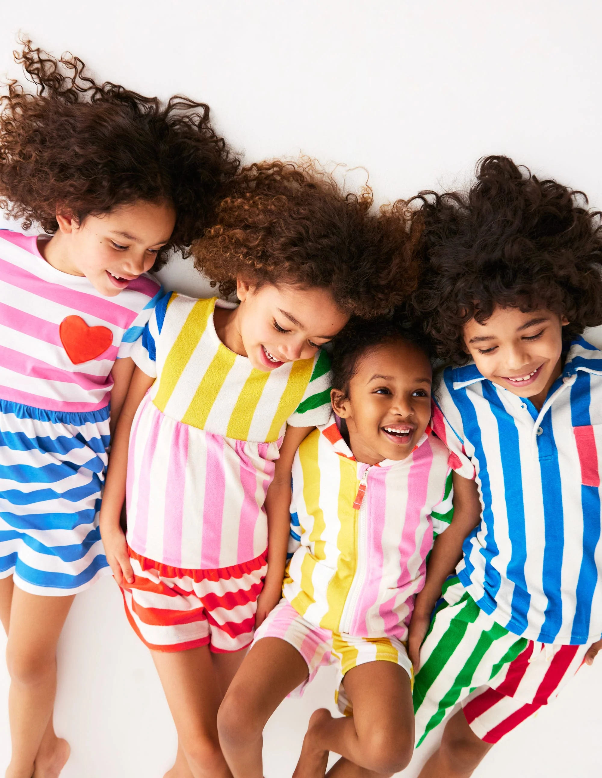 Ariel Twirly Towelling Dress-Hotchpotch Multi Stripe - Image 6